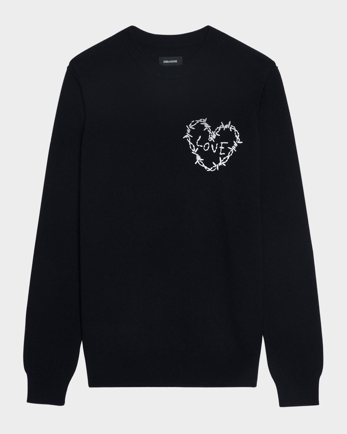 Zadig & Voltaire Kendy Heart Embroidered Sweater