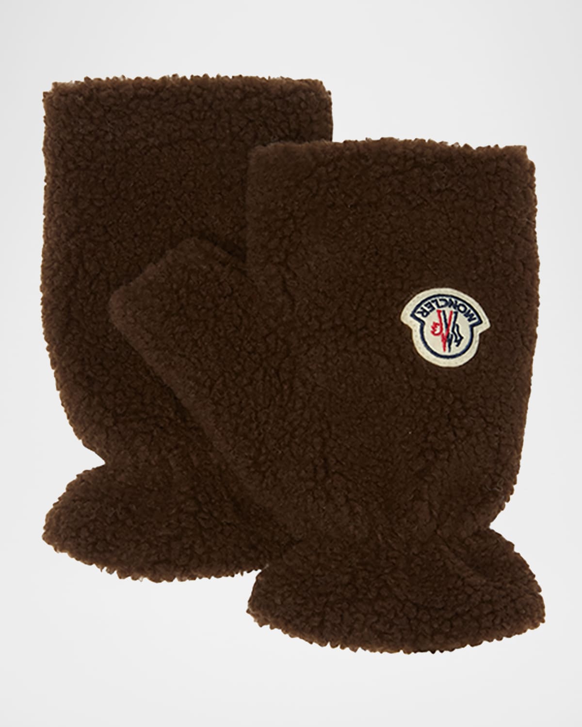 Moncler Men's Boucle Logo Finglerless Mittens