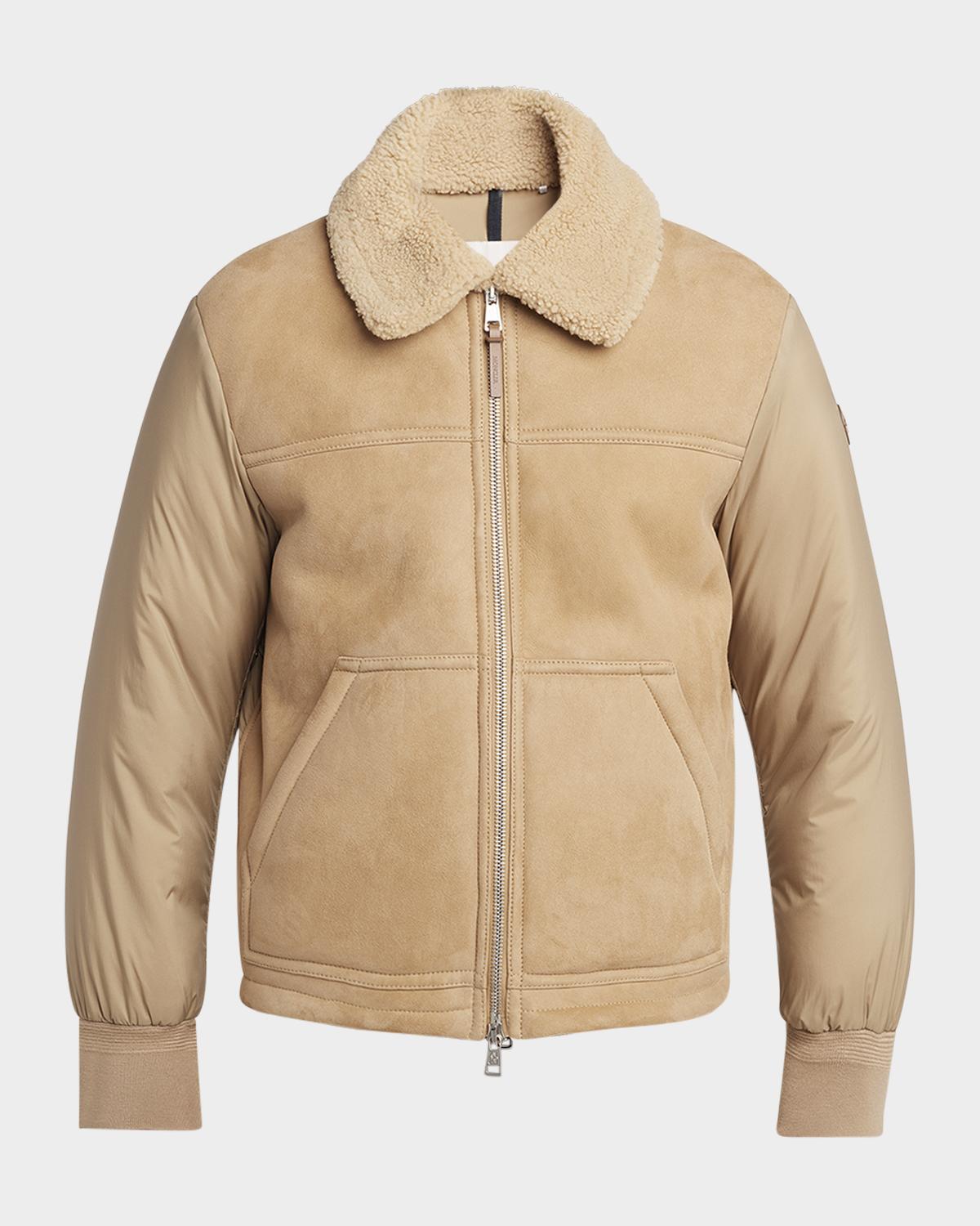 Men & apos;s Tonnay Leather and Down Quilted Jacket