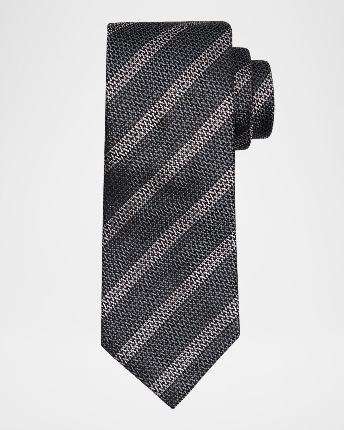 Brunello Cucinelli Men 's Cross Stitch Stripe Tie