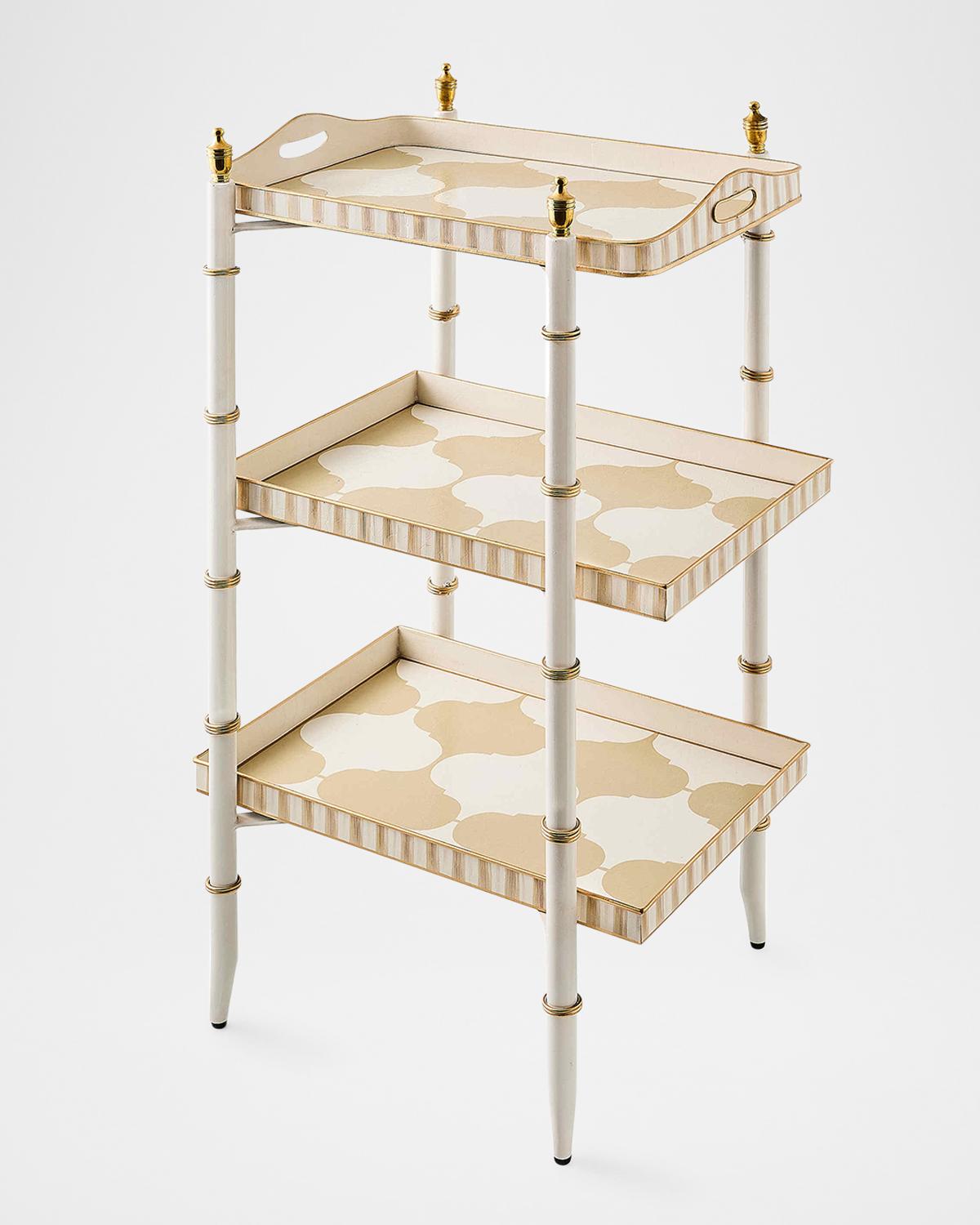 Mocha 3-Tier Tray Table