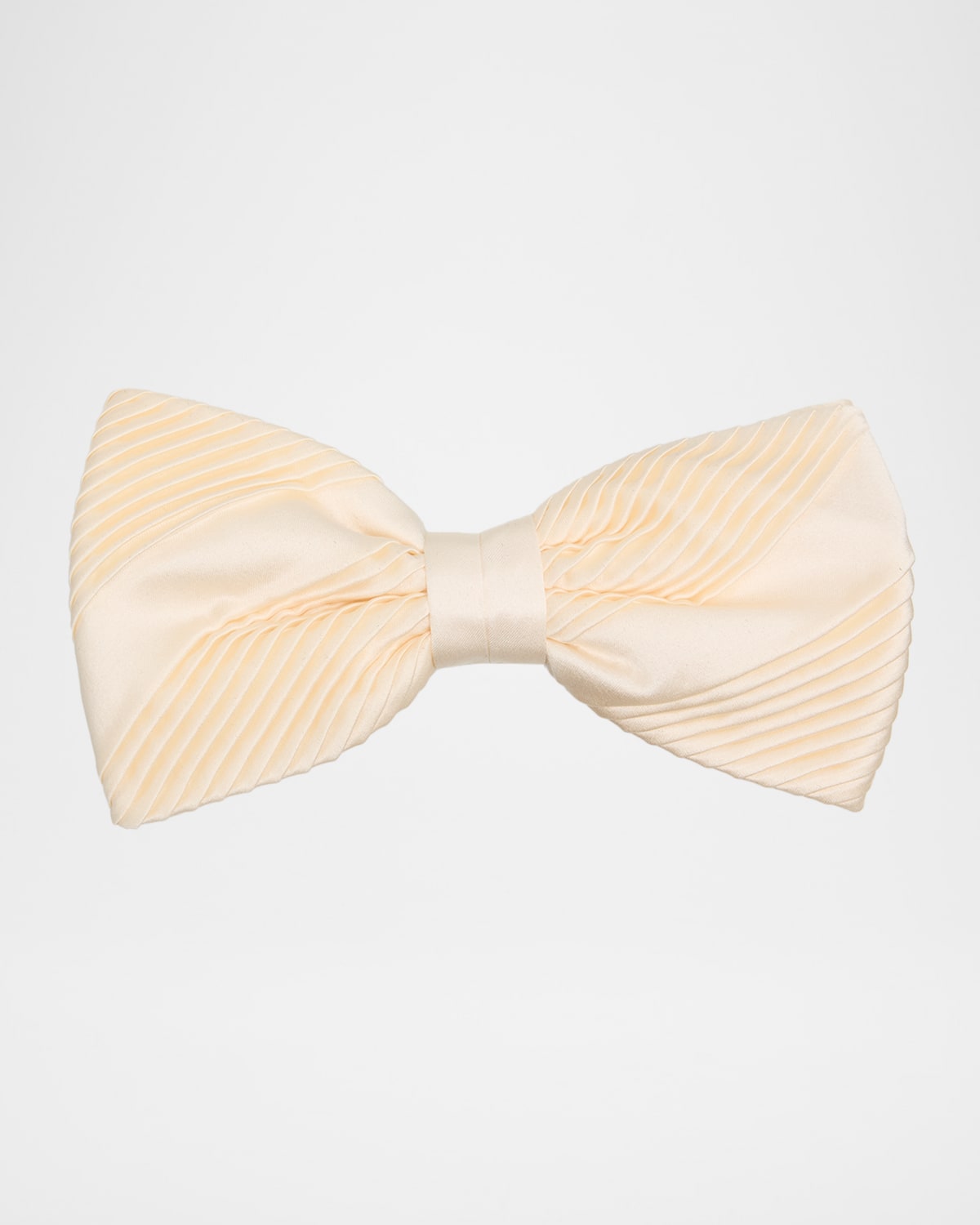 Stefano Ricci Men 's Mini Pleat Diagonal Stripes Silk Bow Tie