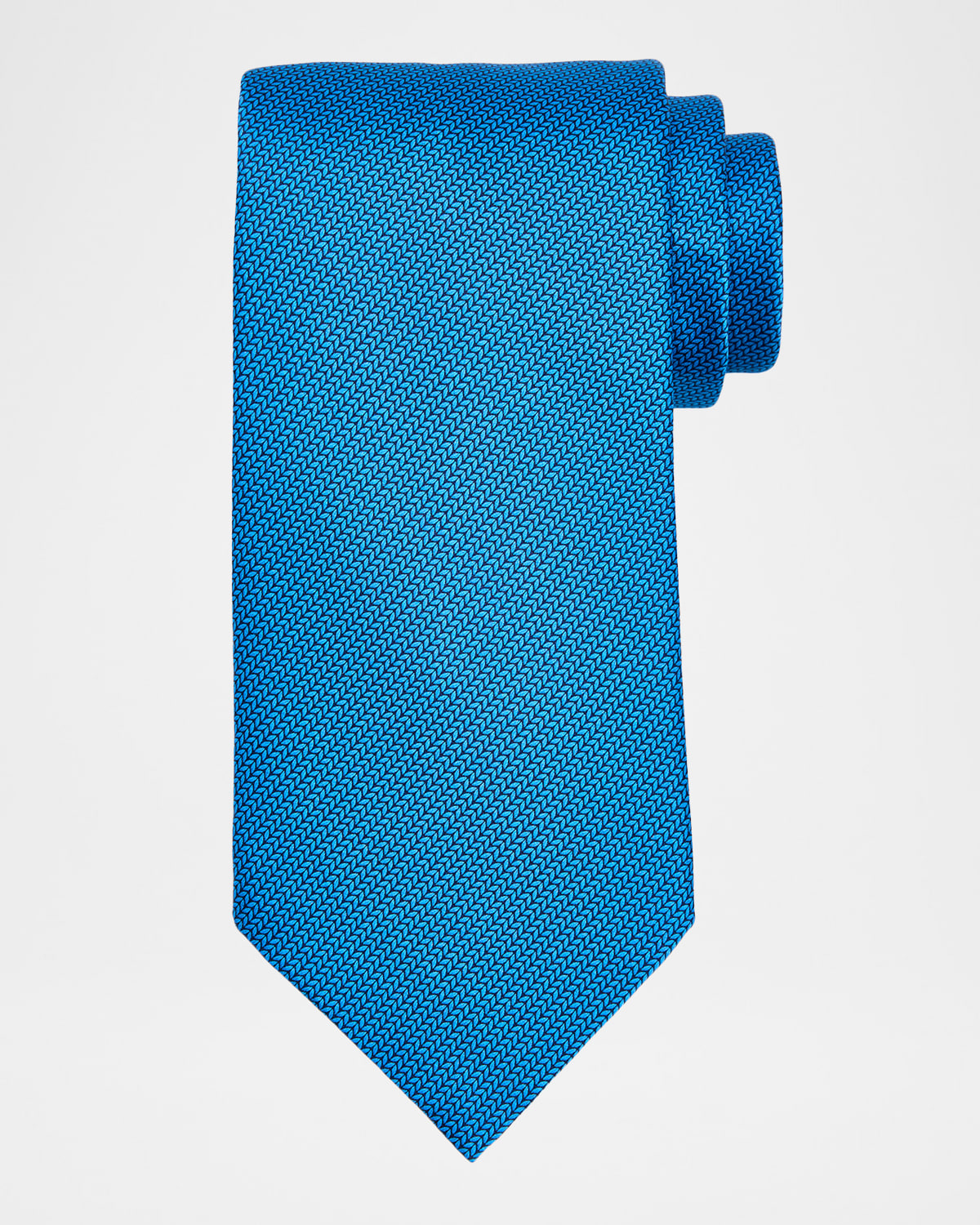 Stefano Ricci Men 's Petite Chevron Silk-Blend Tie | Thumbnail 4 Stefano Ricci Men 's Petite Chevron Silk-Blend Tie | Thumbnail 4