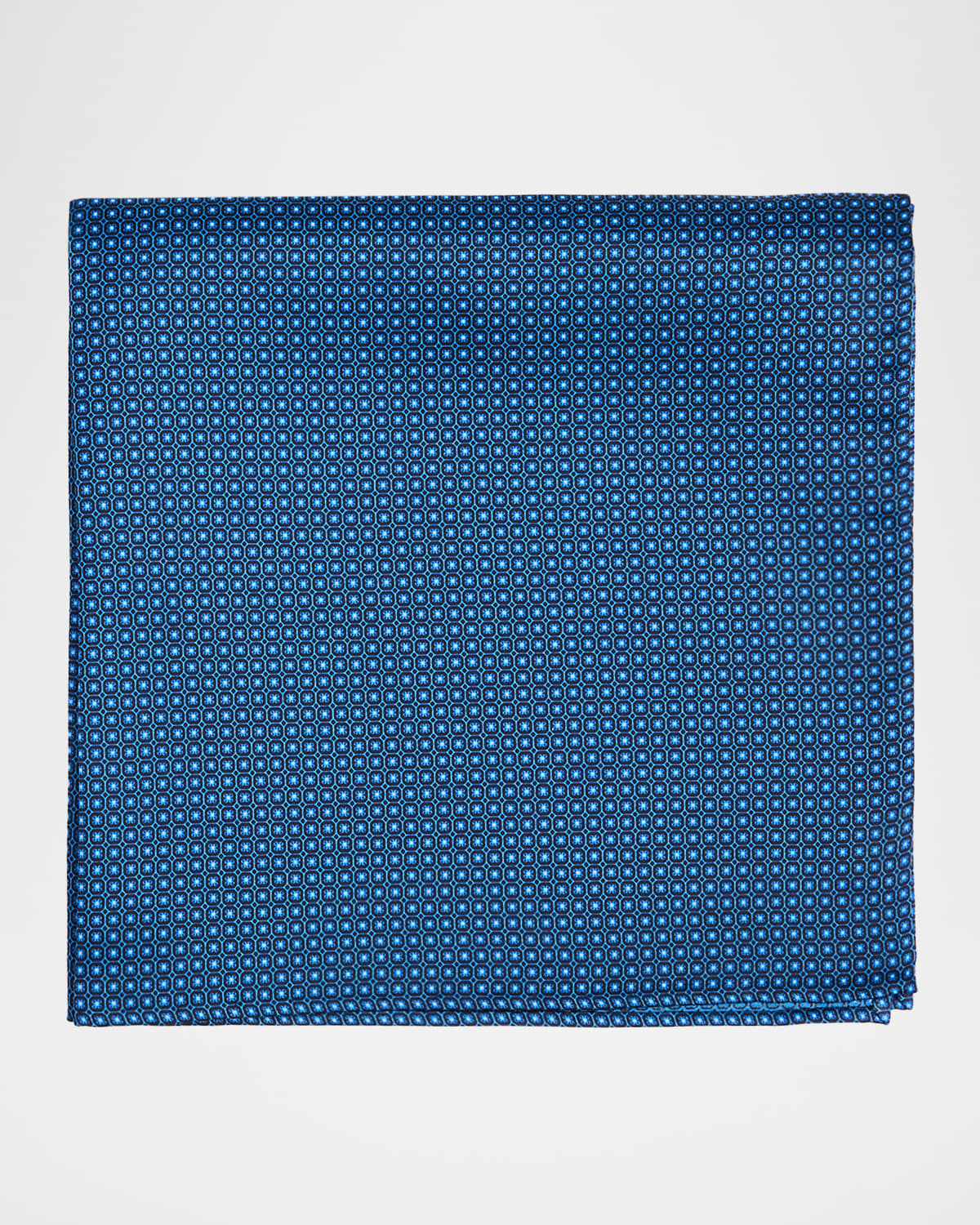 Stefano Ricci Men 's Micro-Geometric Silk Pocket Square | Thumbnail 4