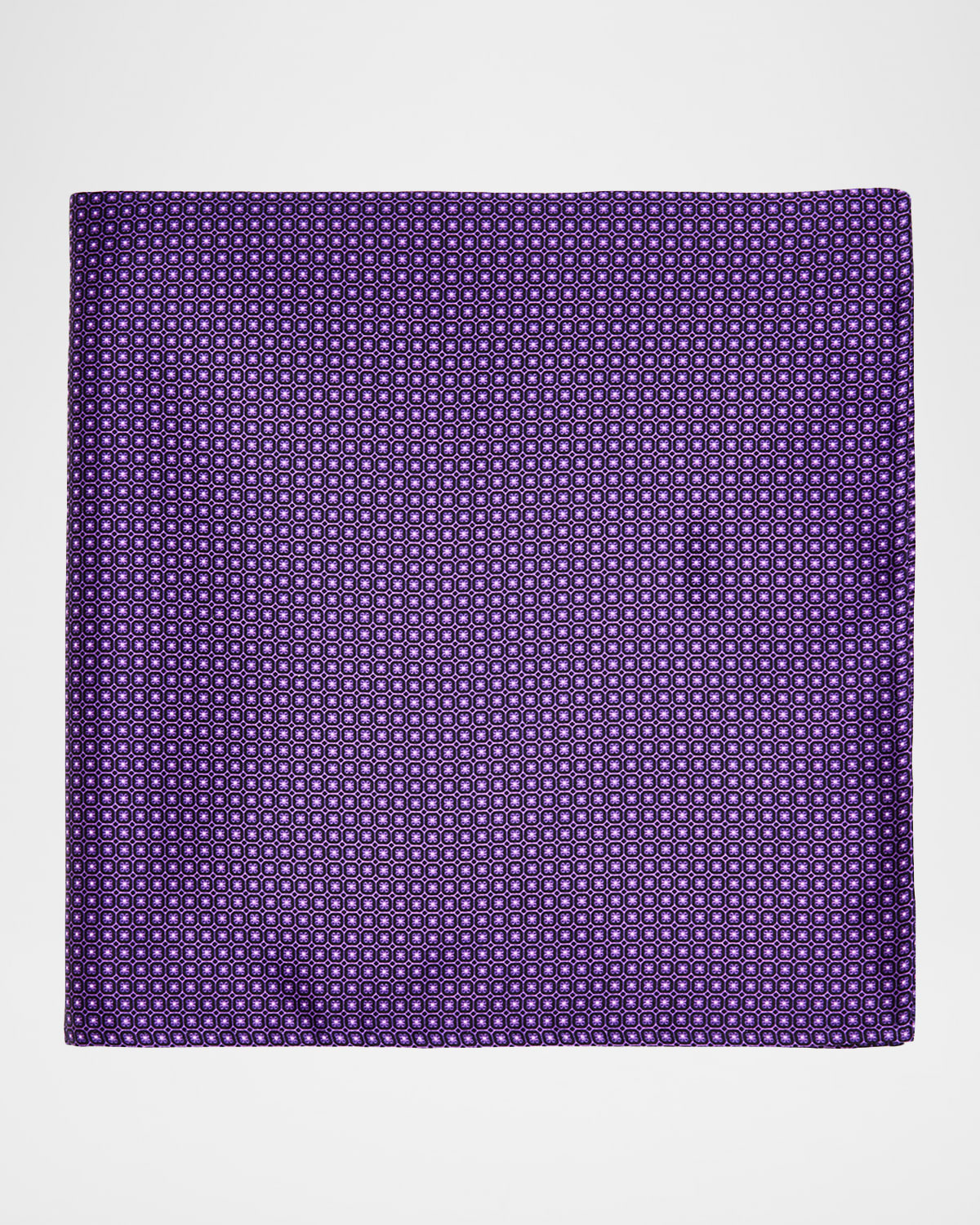 Stefano Ricci Men 's Micro-Geometric Silk Pocket Square