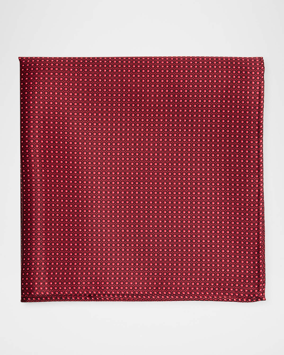 Stefano Ricci Men 's Micro-Geometric Silk Pocket Square | Thumbnail 4