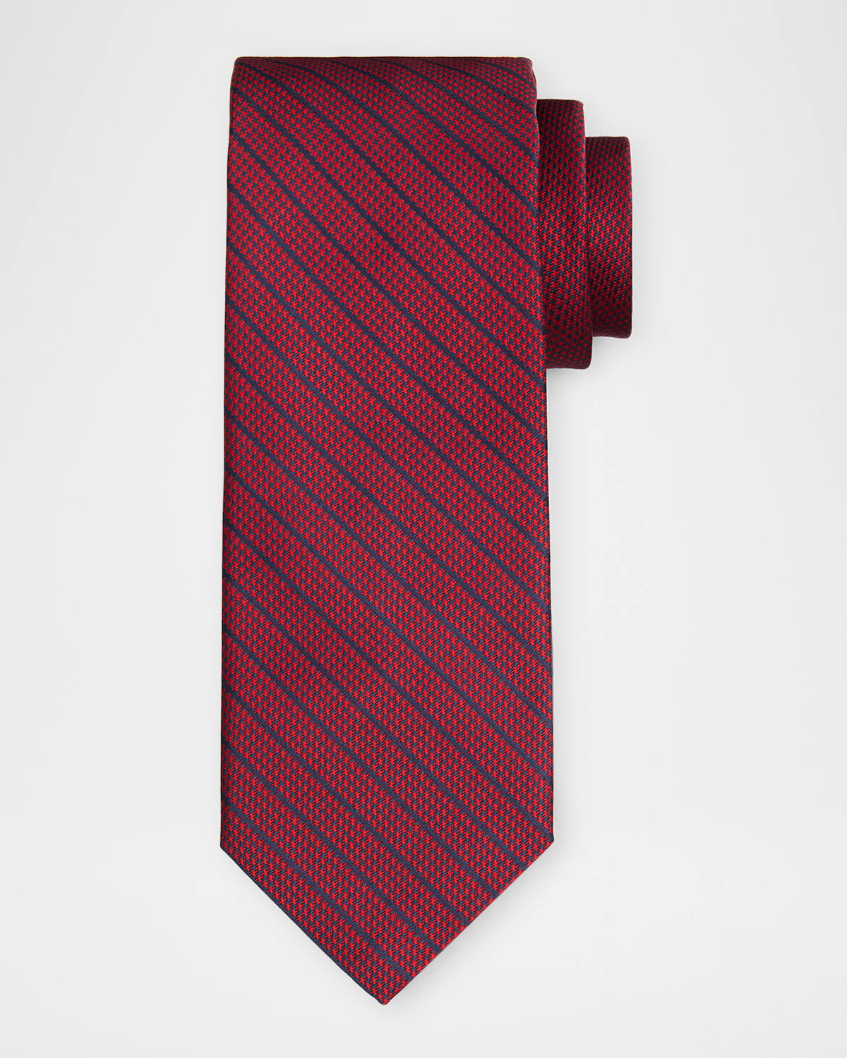 Stefano Ricci Men 's Houndstooth Diagonal Stripe Silk Tie | Thumbnail 4
