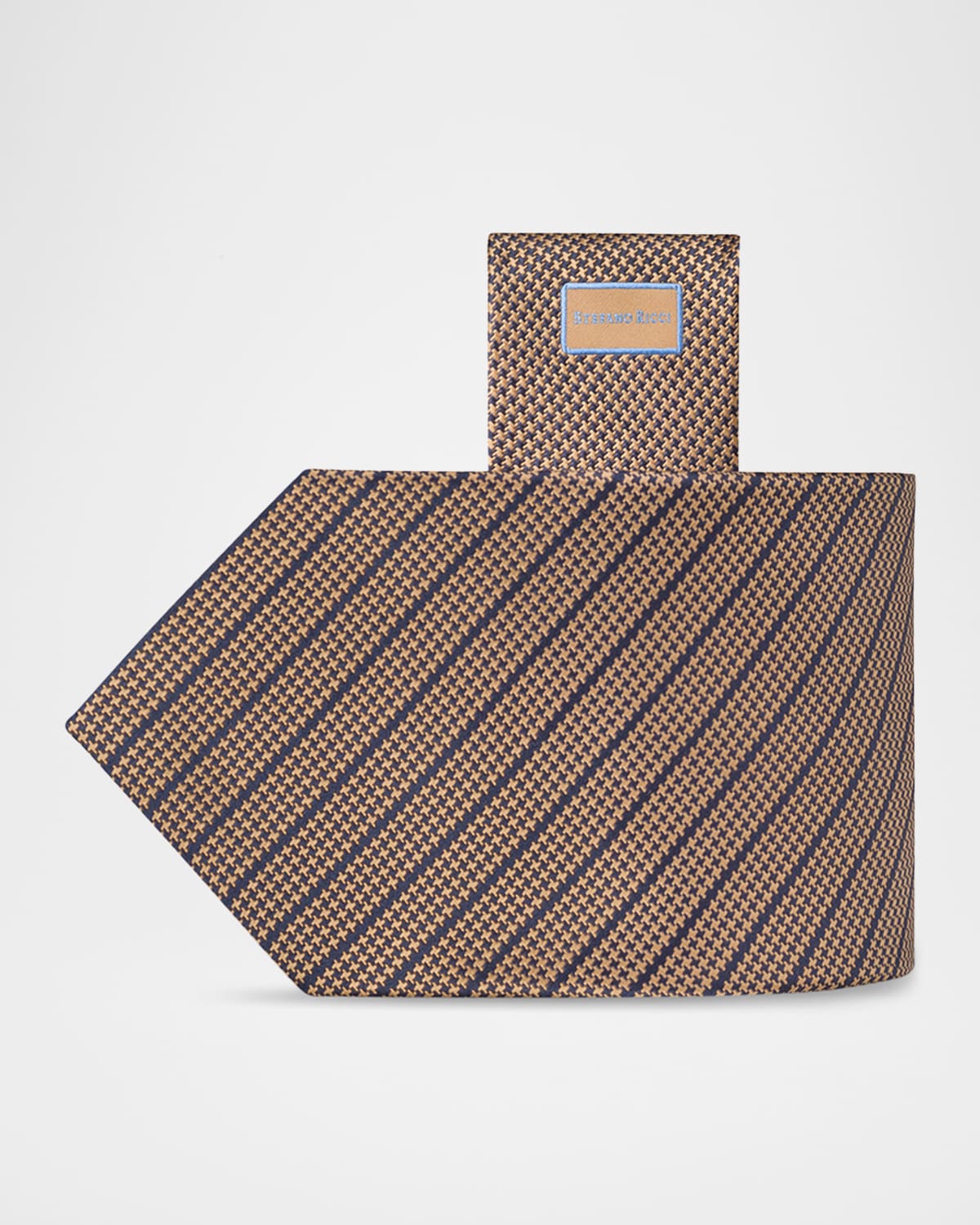 Stefano Ricci Men 's Houndstooth Diagonal Stripe Silk Tie | Thumbnail 4