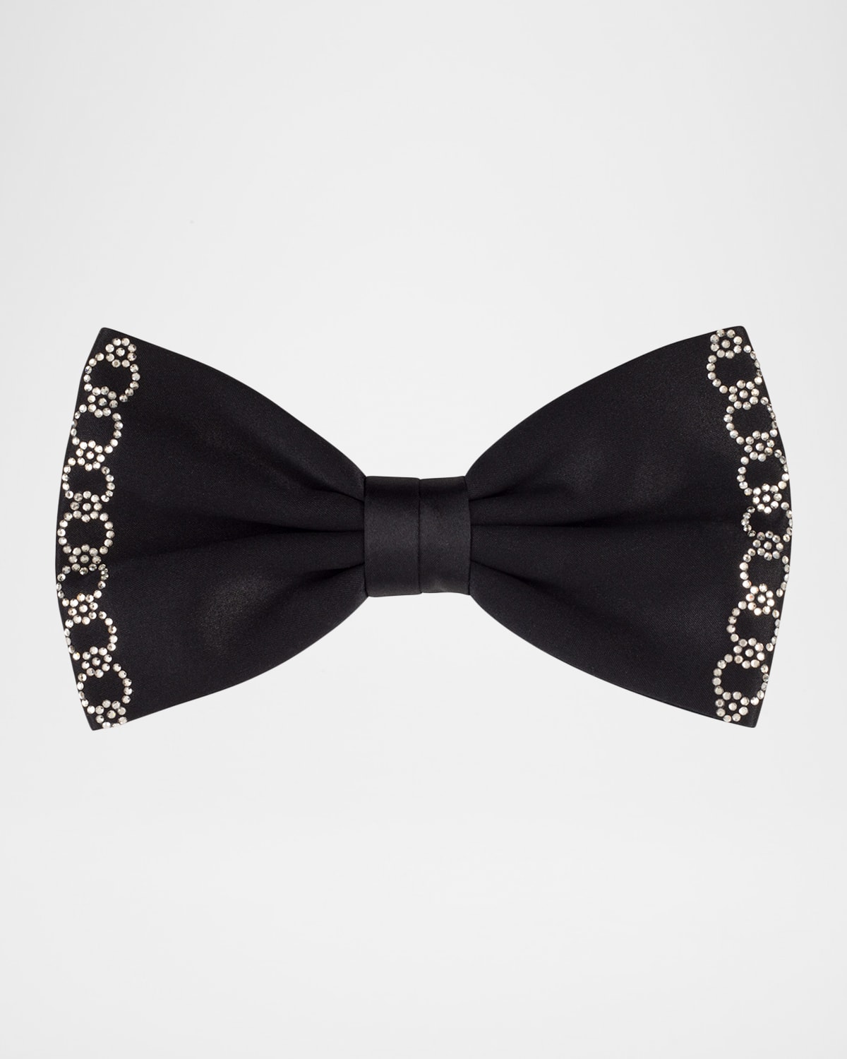 Stefano Ricci Men 's Silk Bow Tie with Crystal-Trim