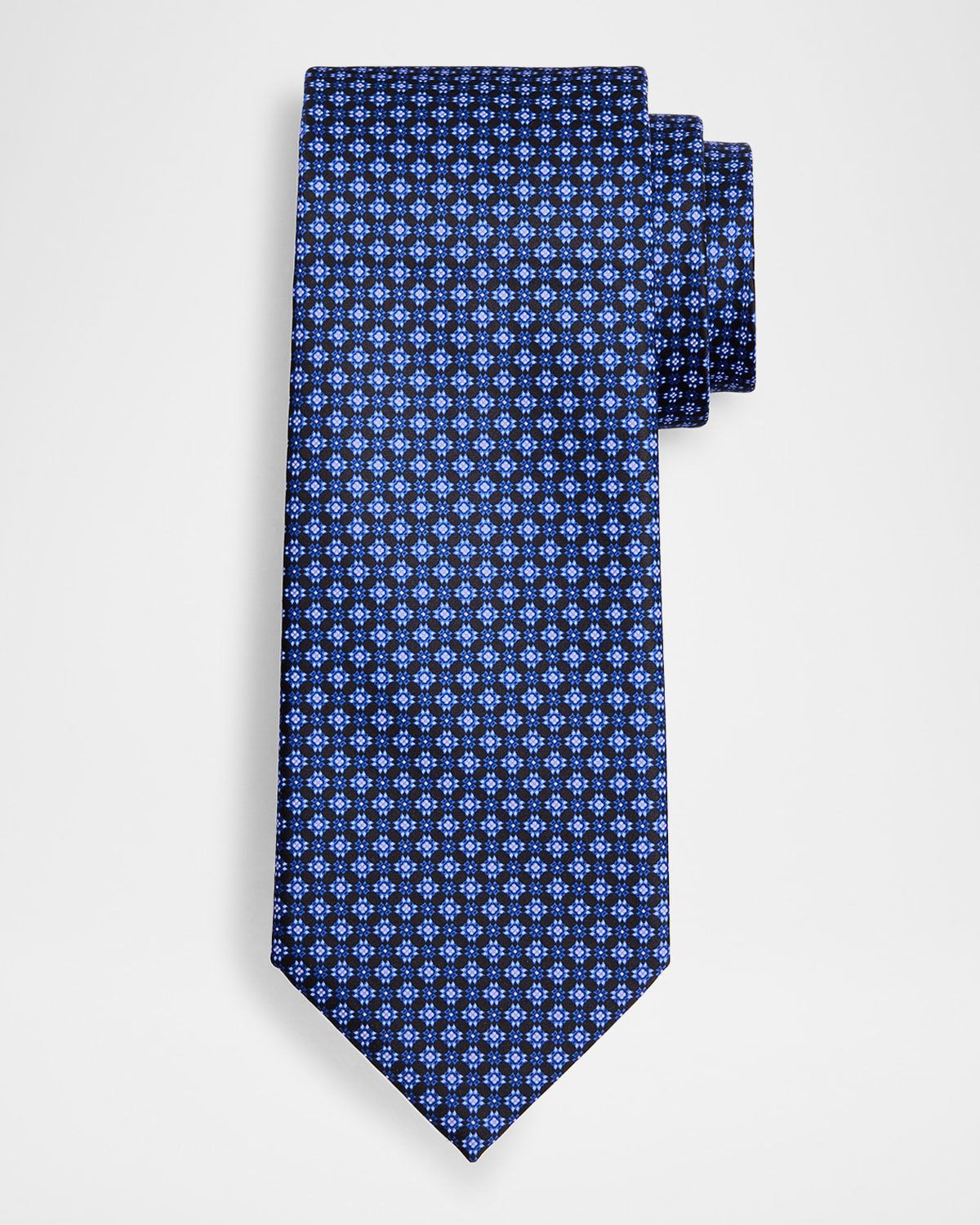 Stefano Ricci Men 's Connected Geometric Silk Tie