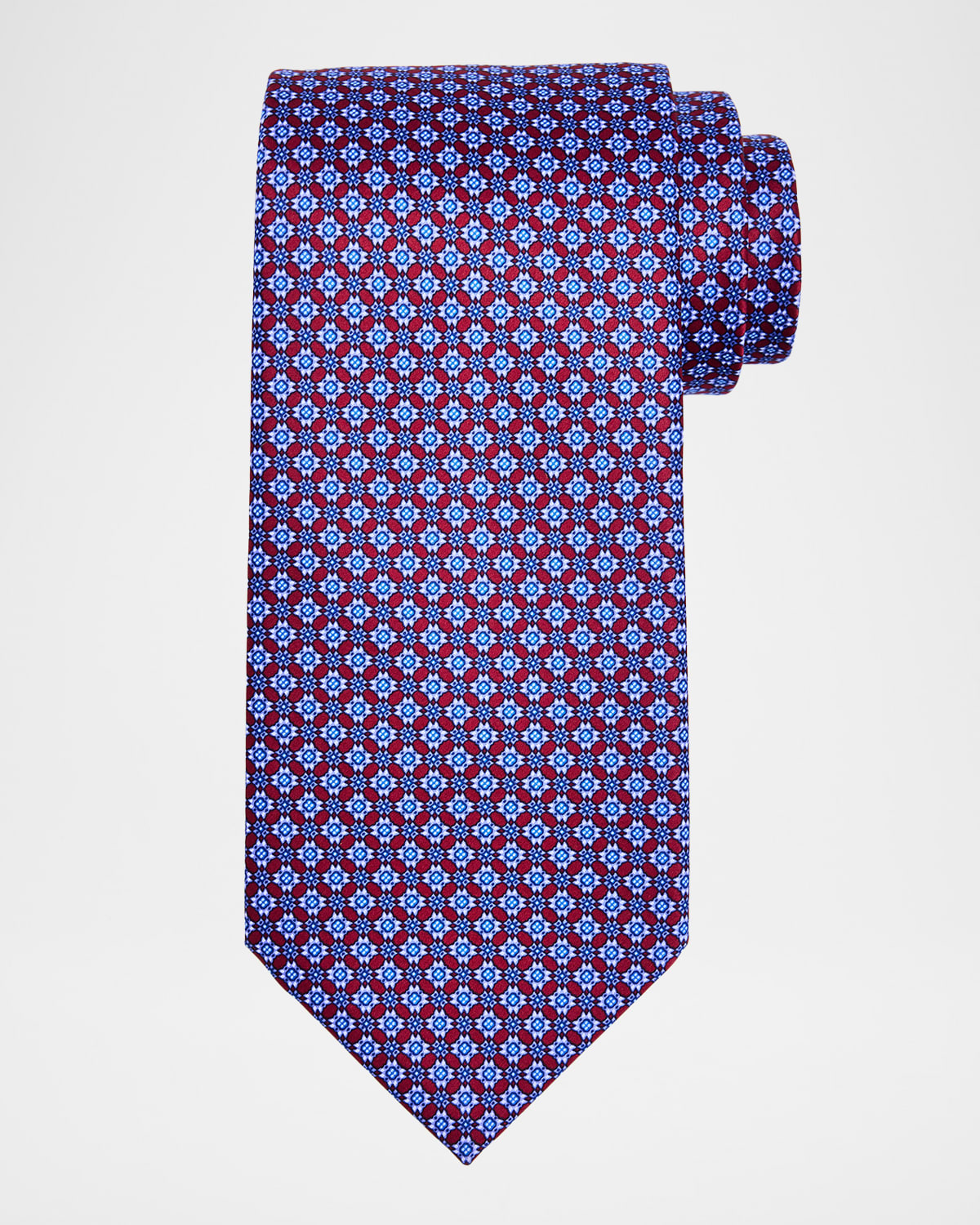 Stefano Ricci Men 's Connected Geometric Silk Tie | Thumbnail 4