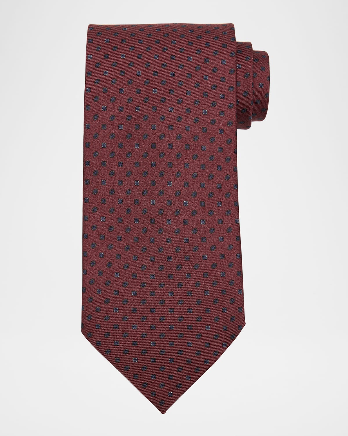 dunhill Men 's Jewel-Print Mulberry Silk Tie