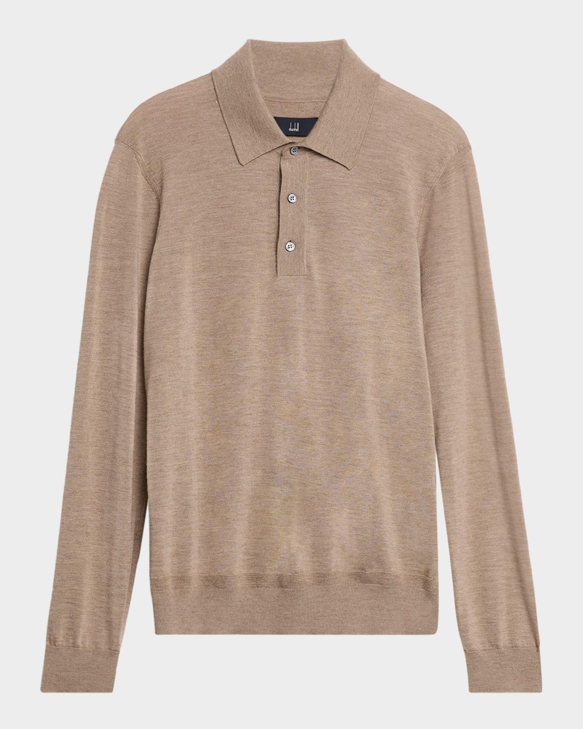 dunhill Men's Super-Fine Cashmere Polo Sweater
