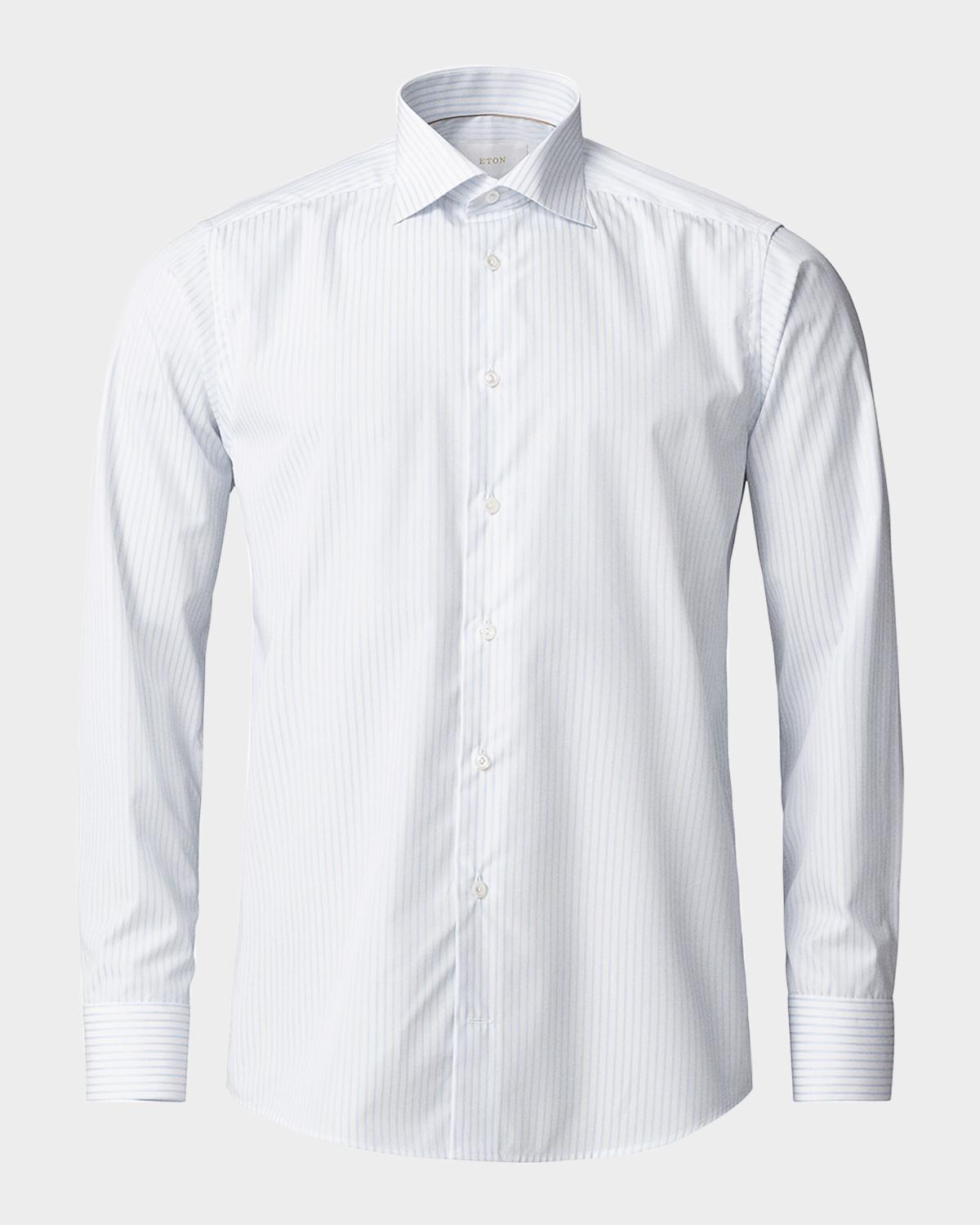 Eton Men's Elevated Stripe Supima 120 Slim-Fit Dress Shirt