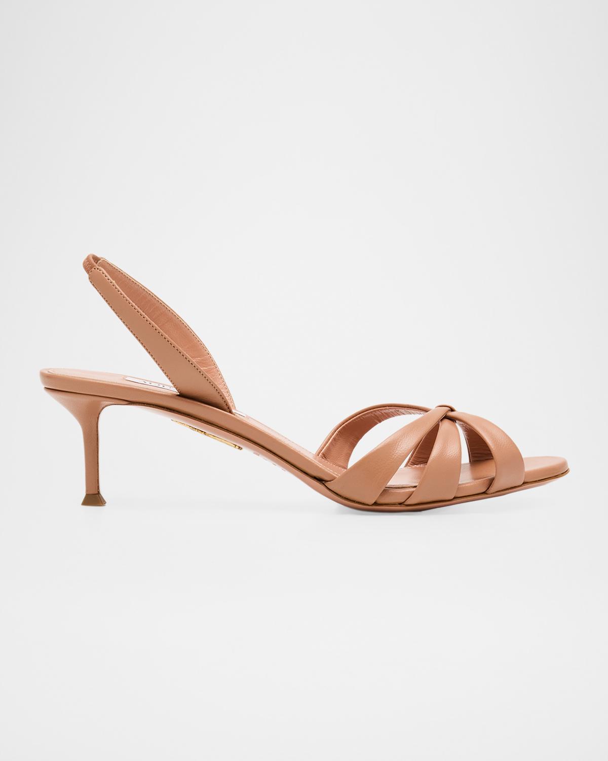 Aquazzura 50mm Tati Nappa Leather Halter Sandals