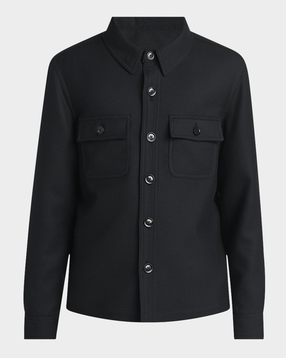 TOM FORD Men's Wool and Silk Double Pocket Jacket