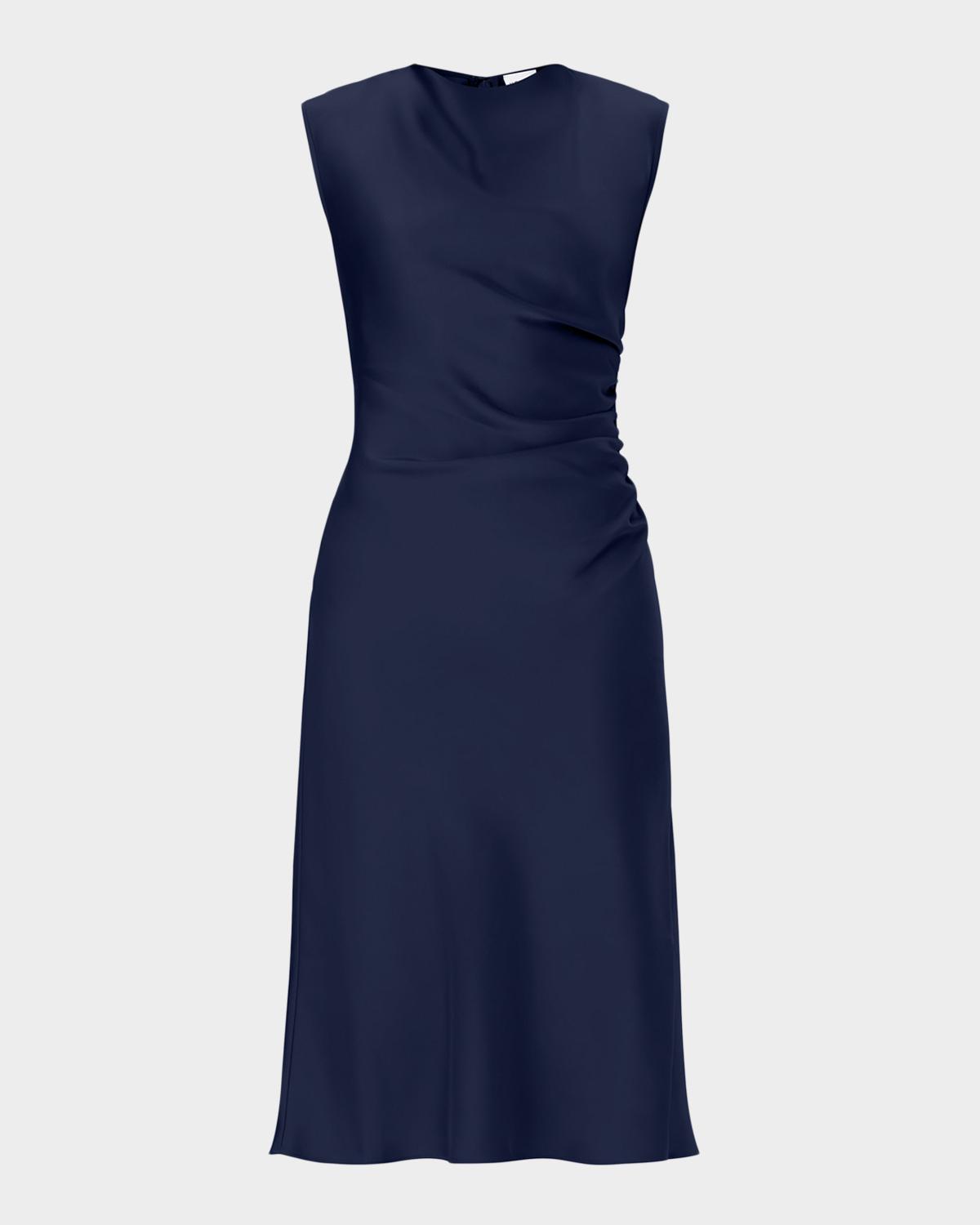 Hervé Léger The Millie Sleeveless Cowl-Neck Satin Dress
