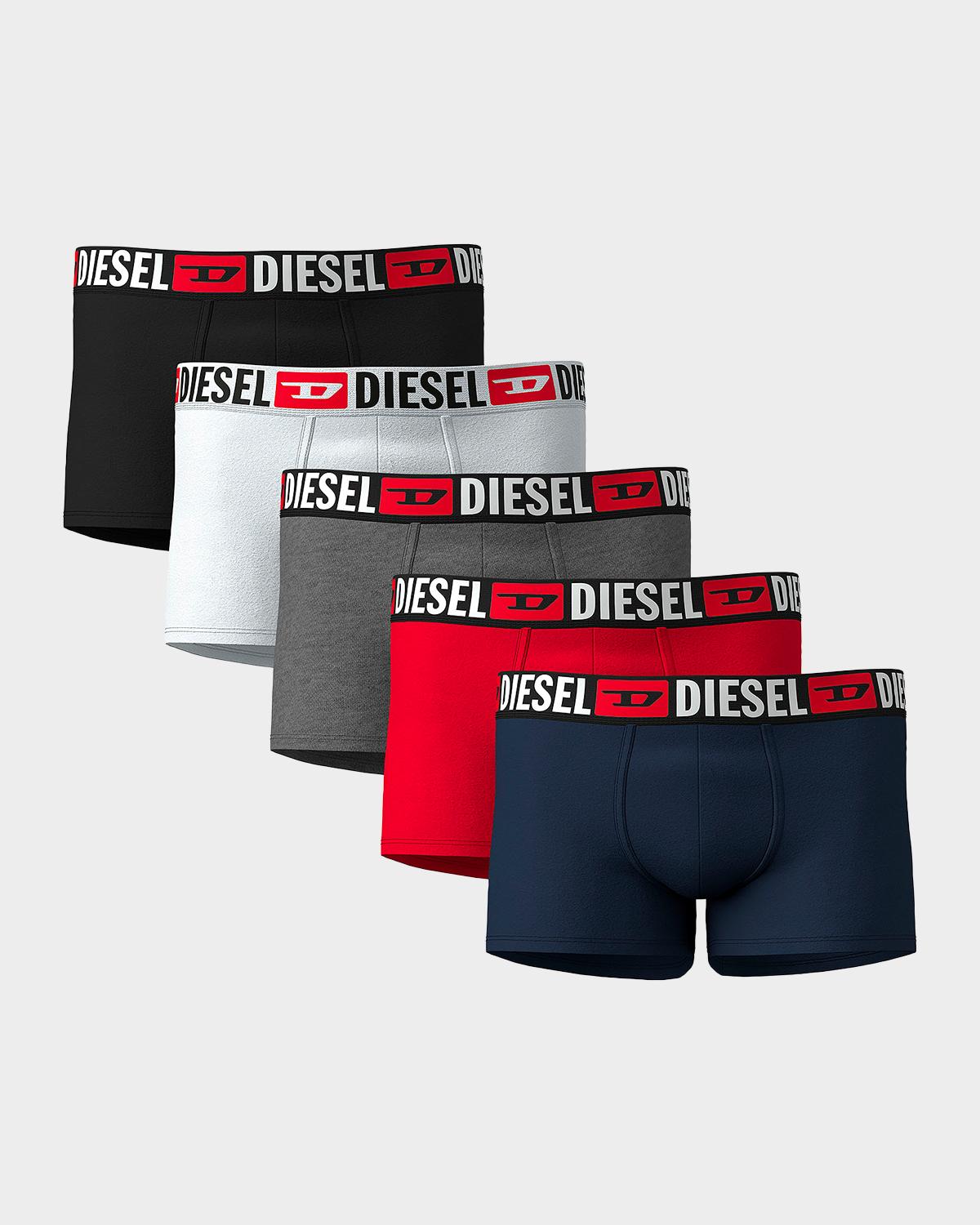 Diesel Men's UMBX-Damien 5-Pack Stretch Cotton Trunks