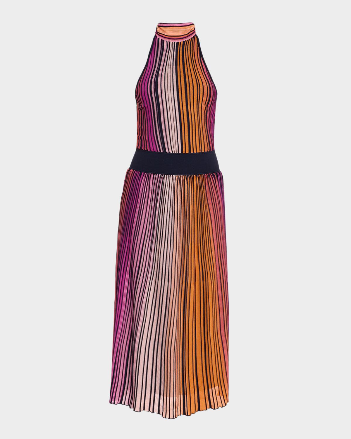 Ramy Brook Marina Ombre Knit Halter Maxi Dress