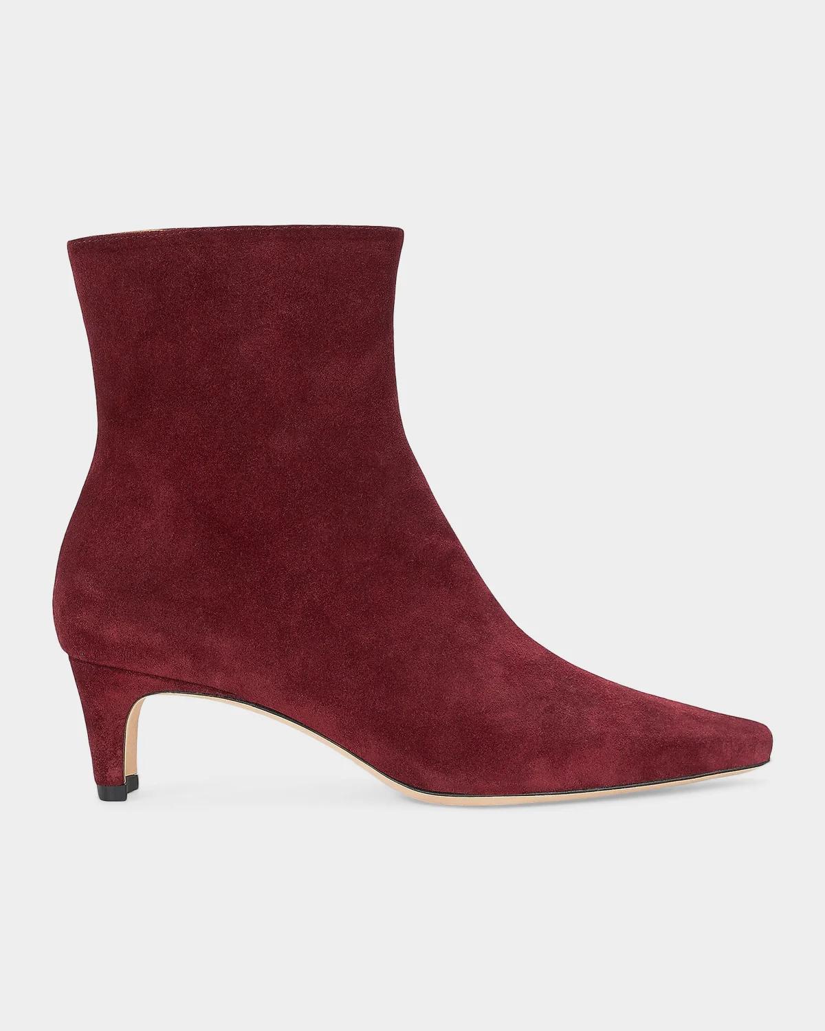 STAUD Wally Suede Ankle Boots