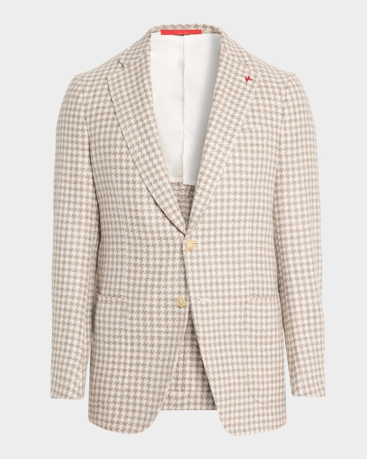 Isaia Men's Houndstooth Cashmere Sport Coat