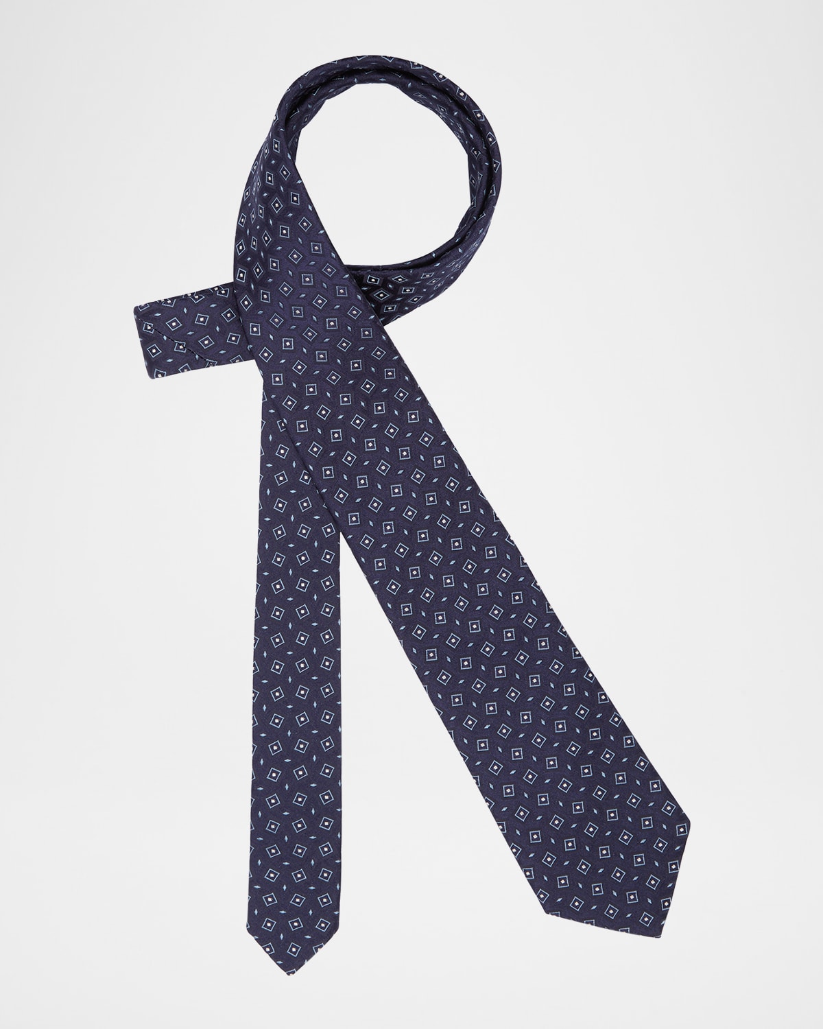 Giorgio Armani Men 's Box-Jacquard Silk Tie | Thumbnail 4 Giorgio Armani Men 's Box-Jacquard Silk Tie | Thumbnail 4