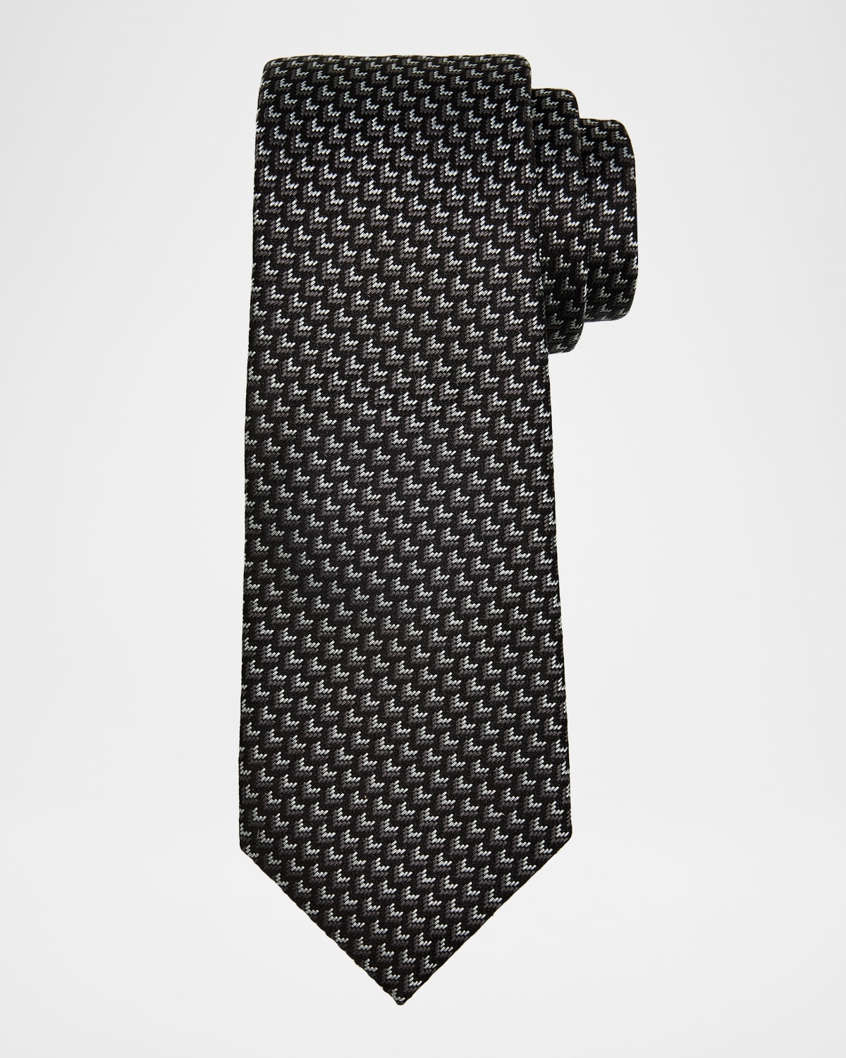 Giorgio Armani Men 's Chevron-Woven Silk Tie