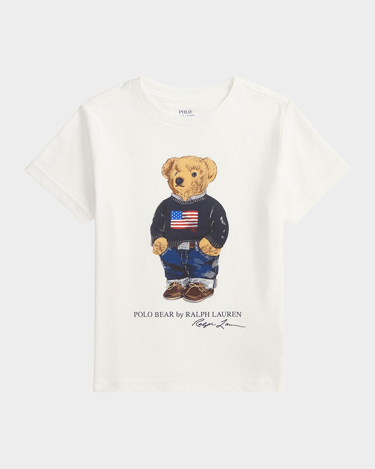 Polo Ralph Lauren Toddler and Little Boys Polo Bear Jersey T-Shirt - White core bear