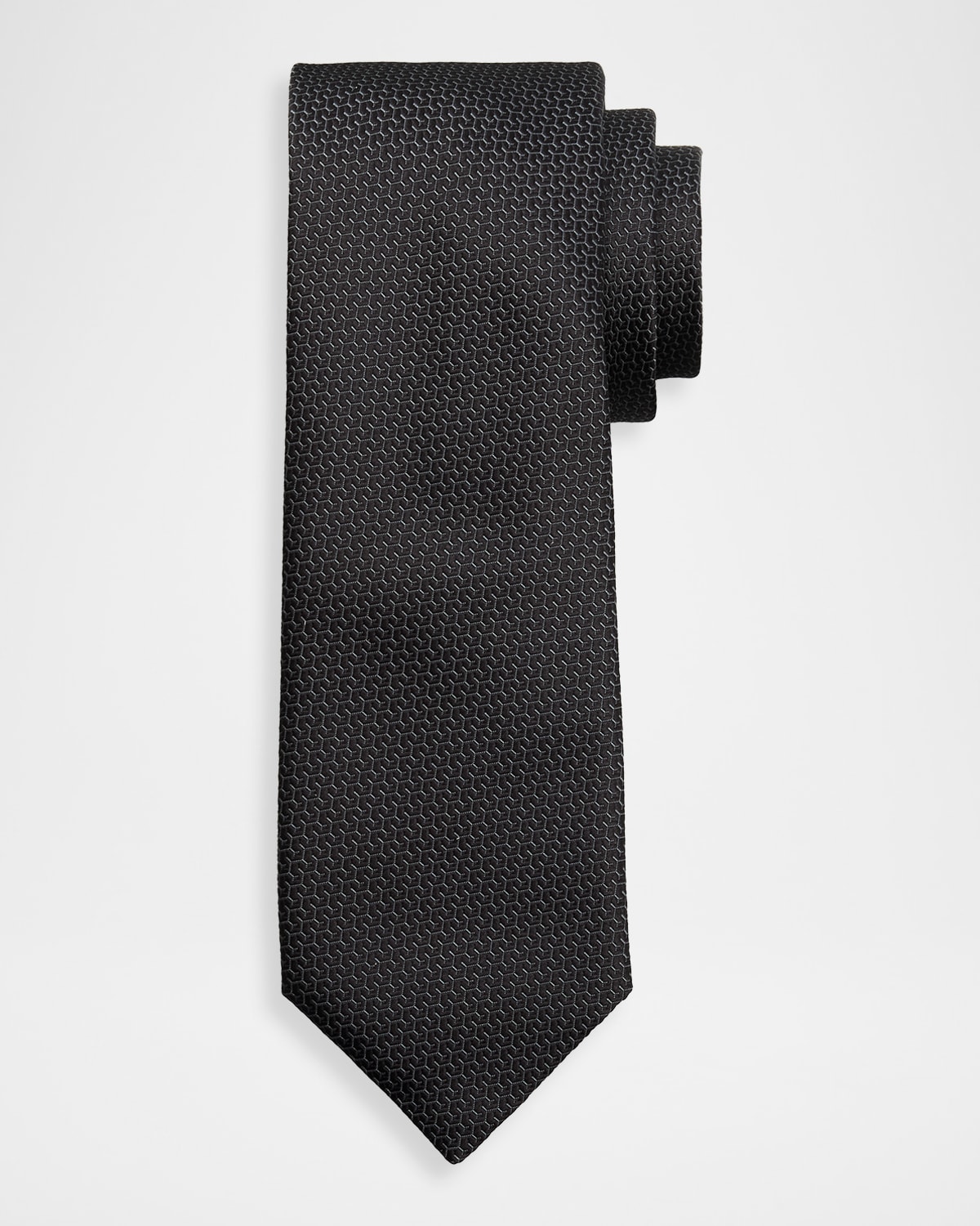 Canali Men 's Tonal Jacquard Silk Tie