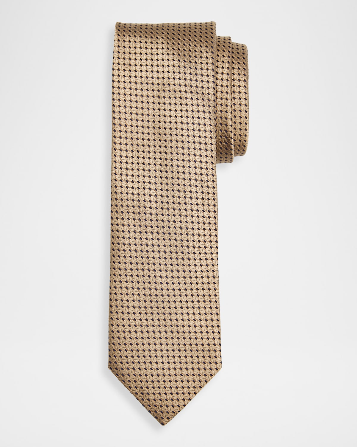 Canali Men 's Tonal Jacquard Silk Tie