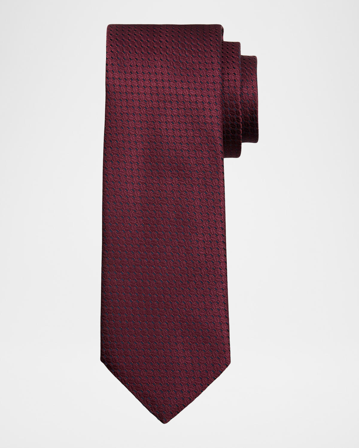 Canali Men 's Geometric Silk Jacquard Tie