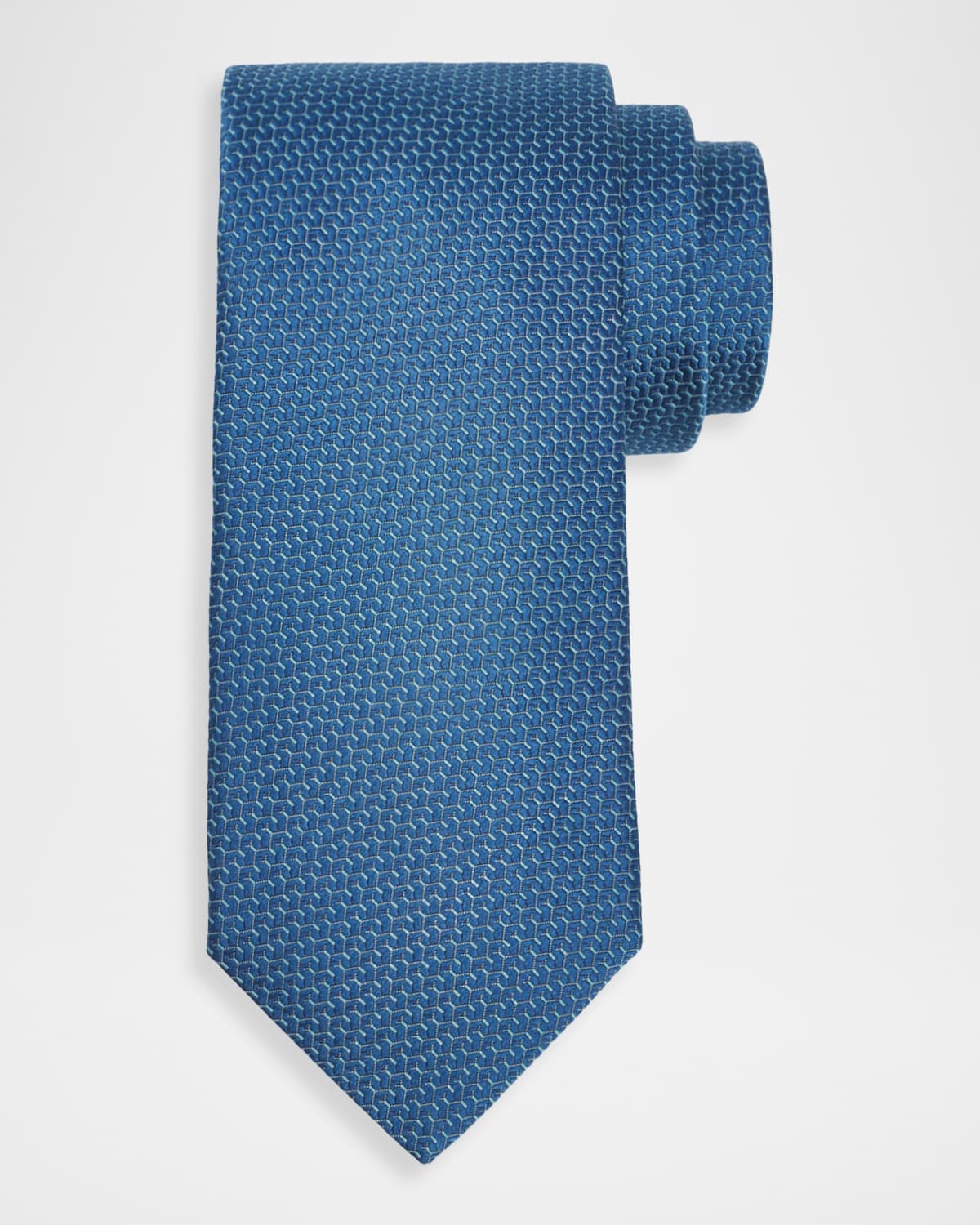 Canali Men 's Tonal Jacquard Silk Tie
