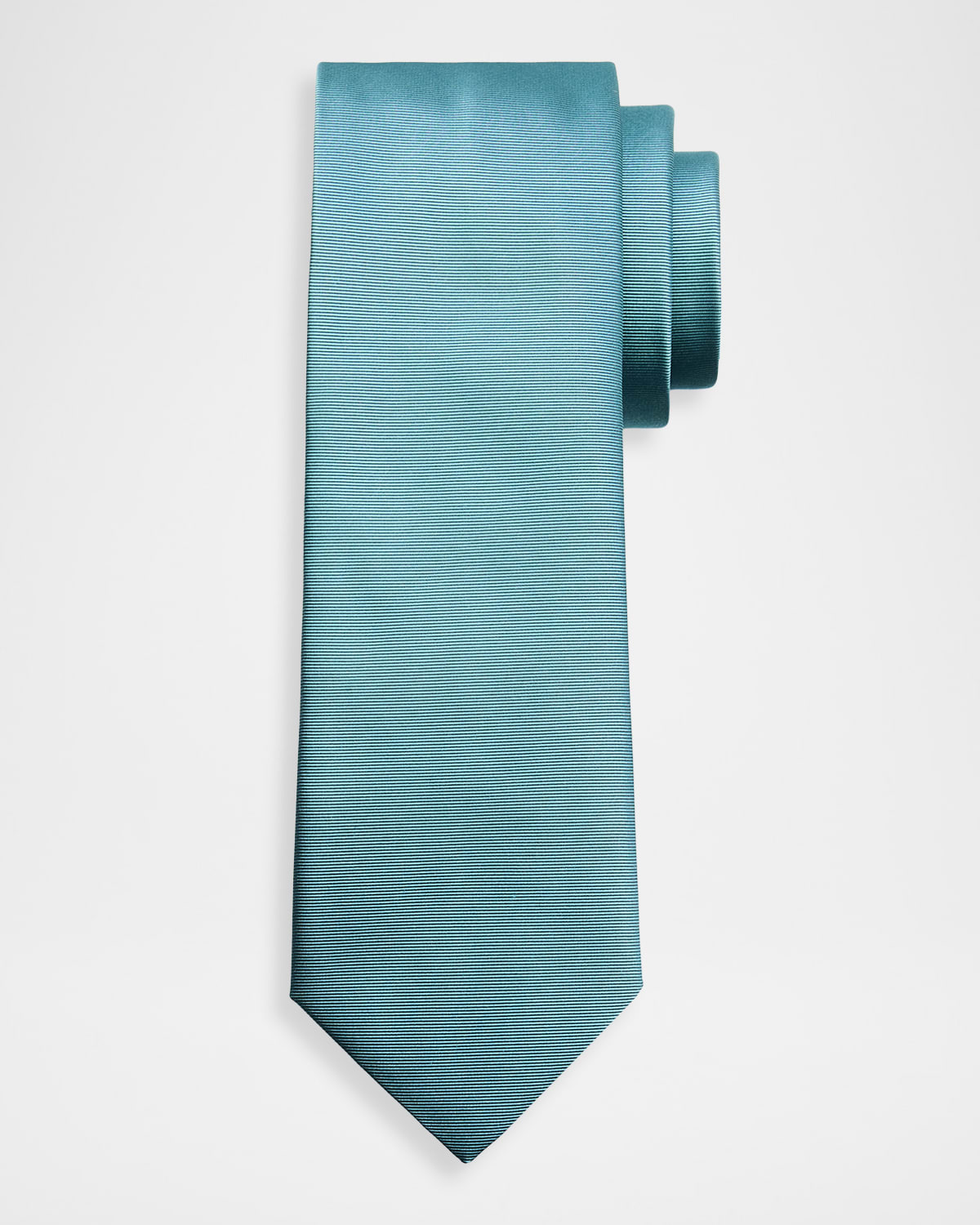 Canali Men 's Solid Silk Twill Tie