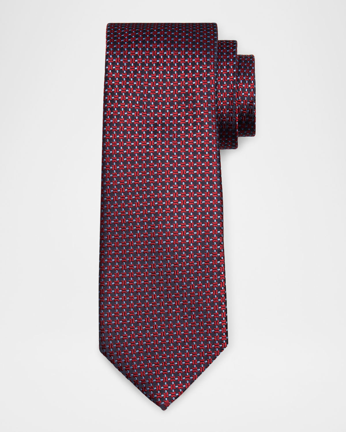 Canali Men 's Neat Jacquard Silk Tie