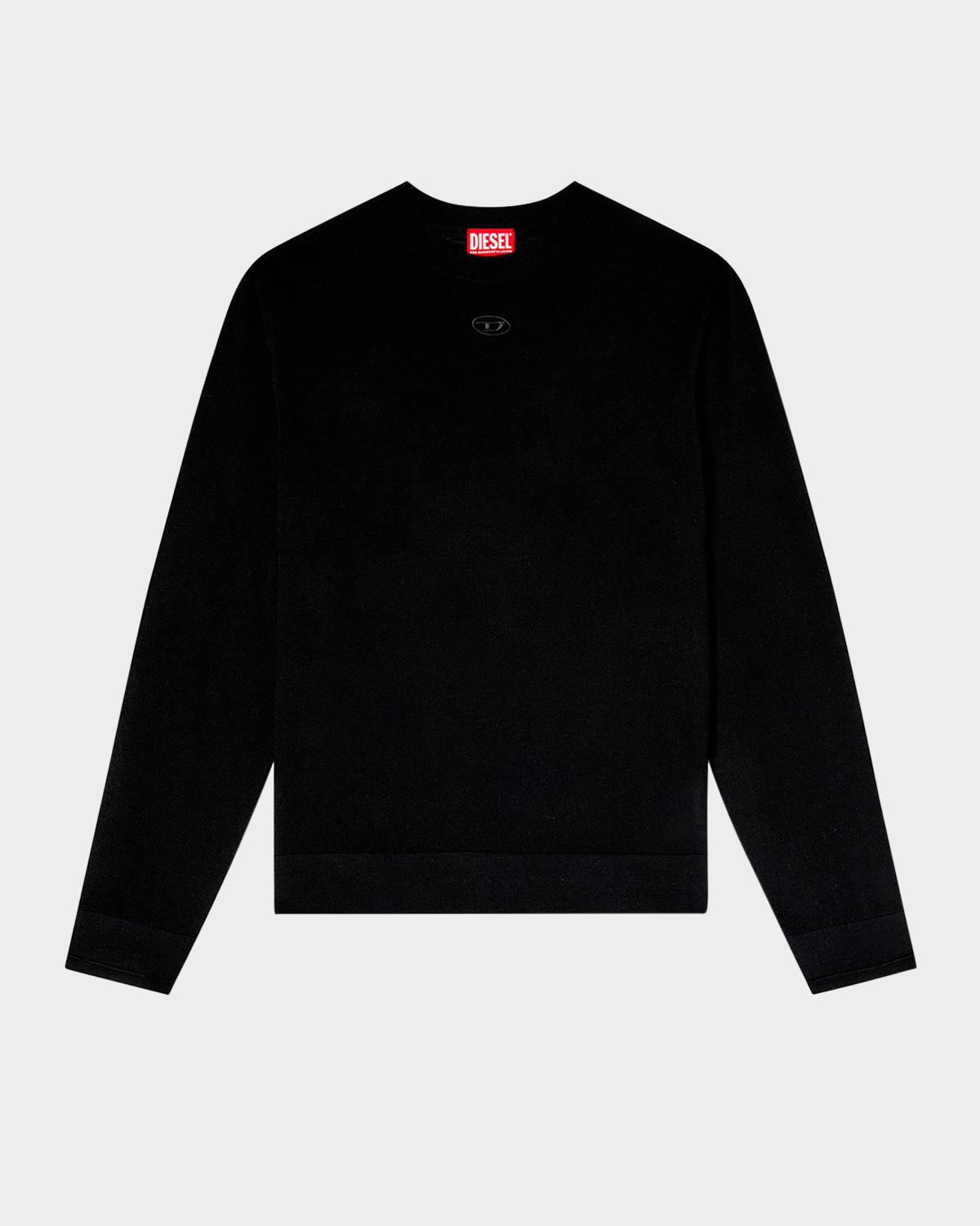 Diesel Men's K-Valiam Cutout Logo Crewneck Sweater