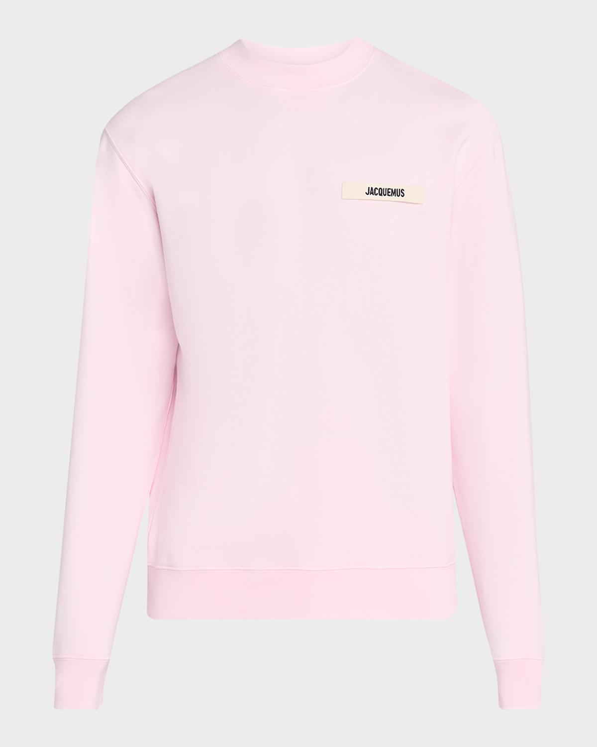 Jacquemus Men's Grosgrain Logo Cotton Sweatshirt