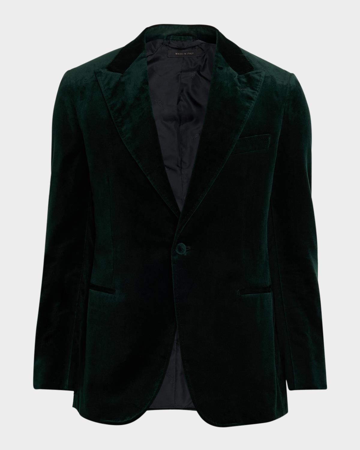 Brioni Men's Velvet Single-Breasted Blazer