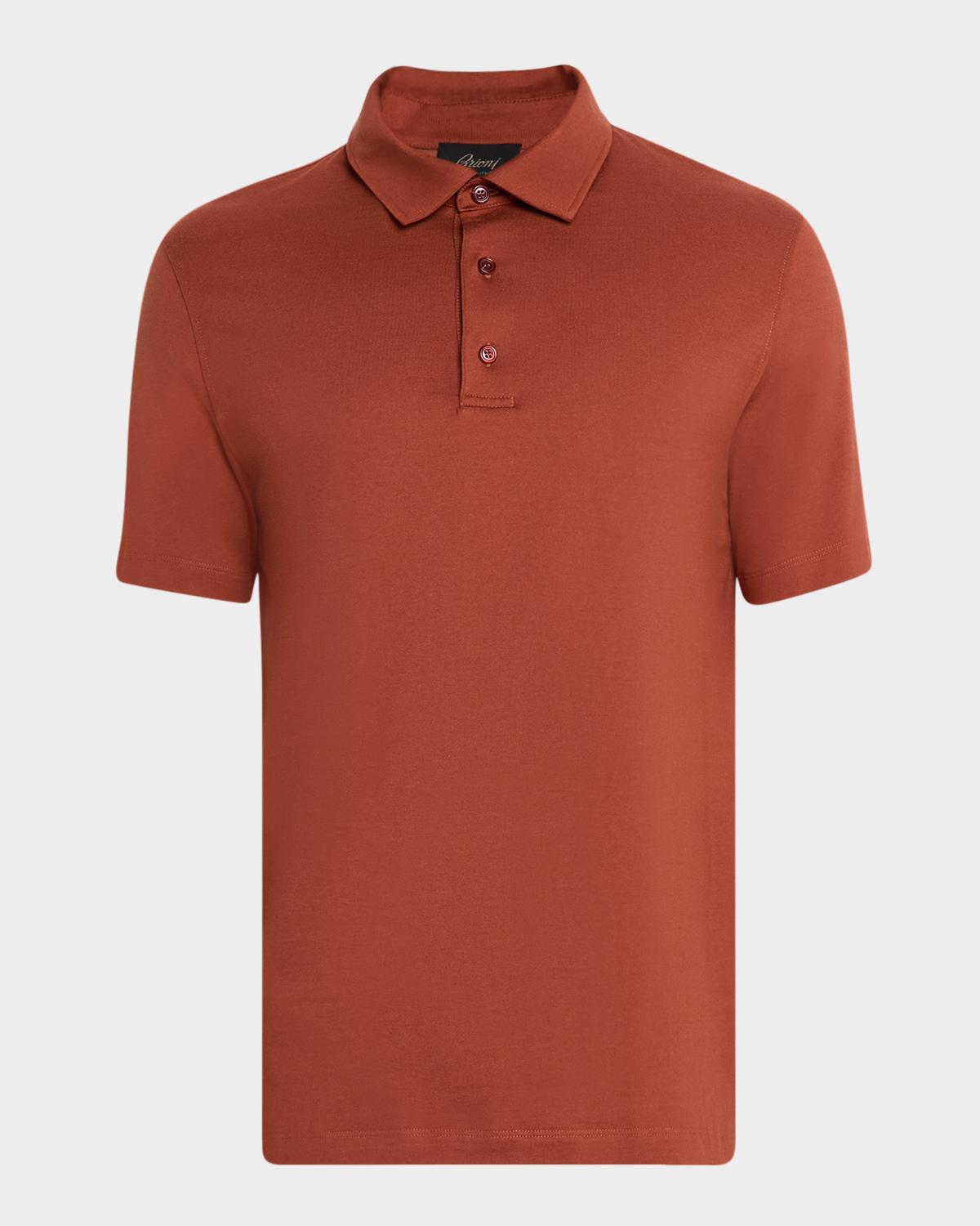 Brioni Men's Cotton and Cashmere Polo Shirt