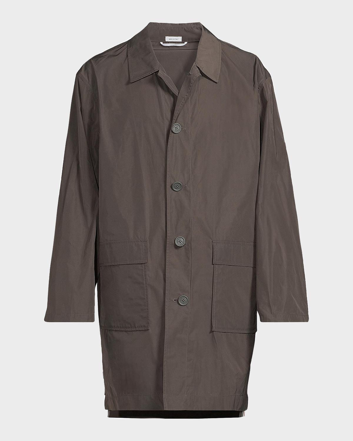 Thom Browne Men's Packable Smock Overcoat