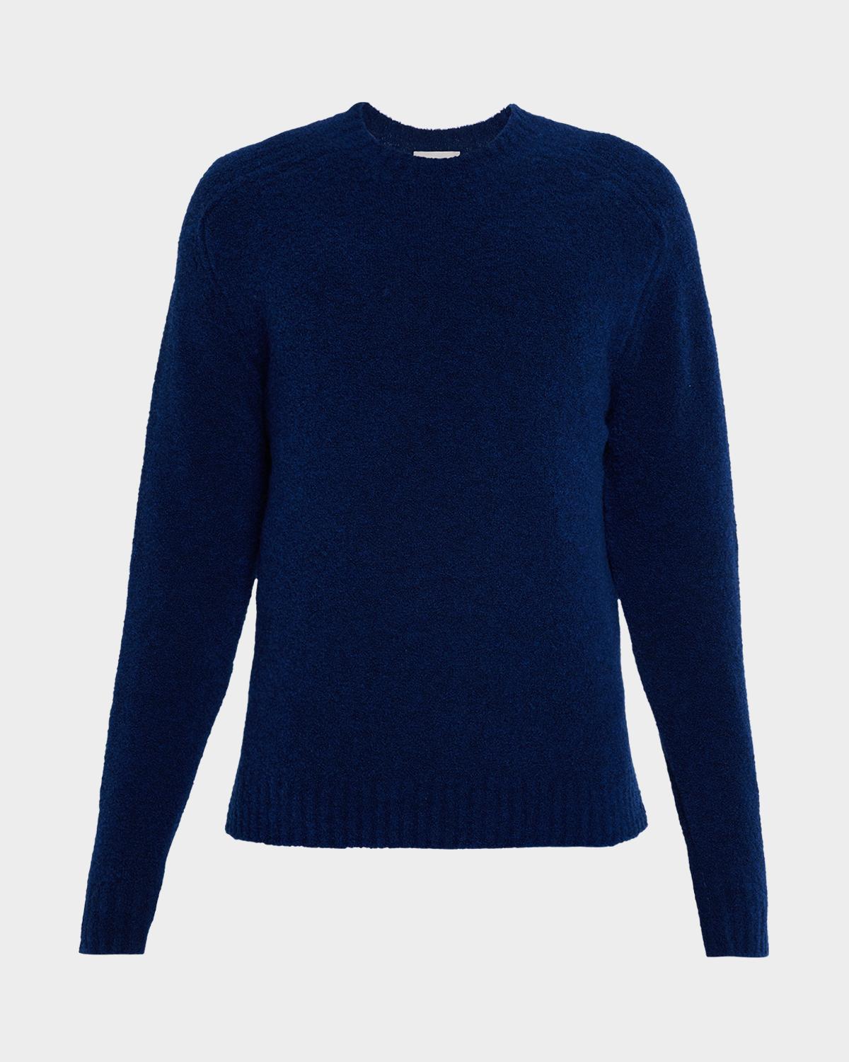 Neiman Marcus Men's Wool-Blend Boucle Crewneck Sweater