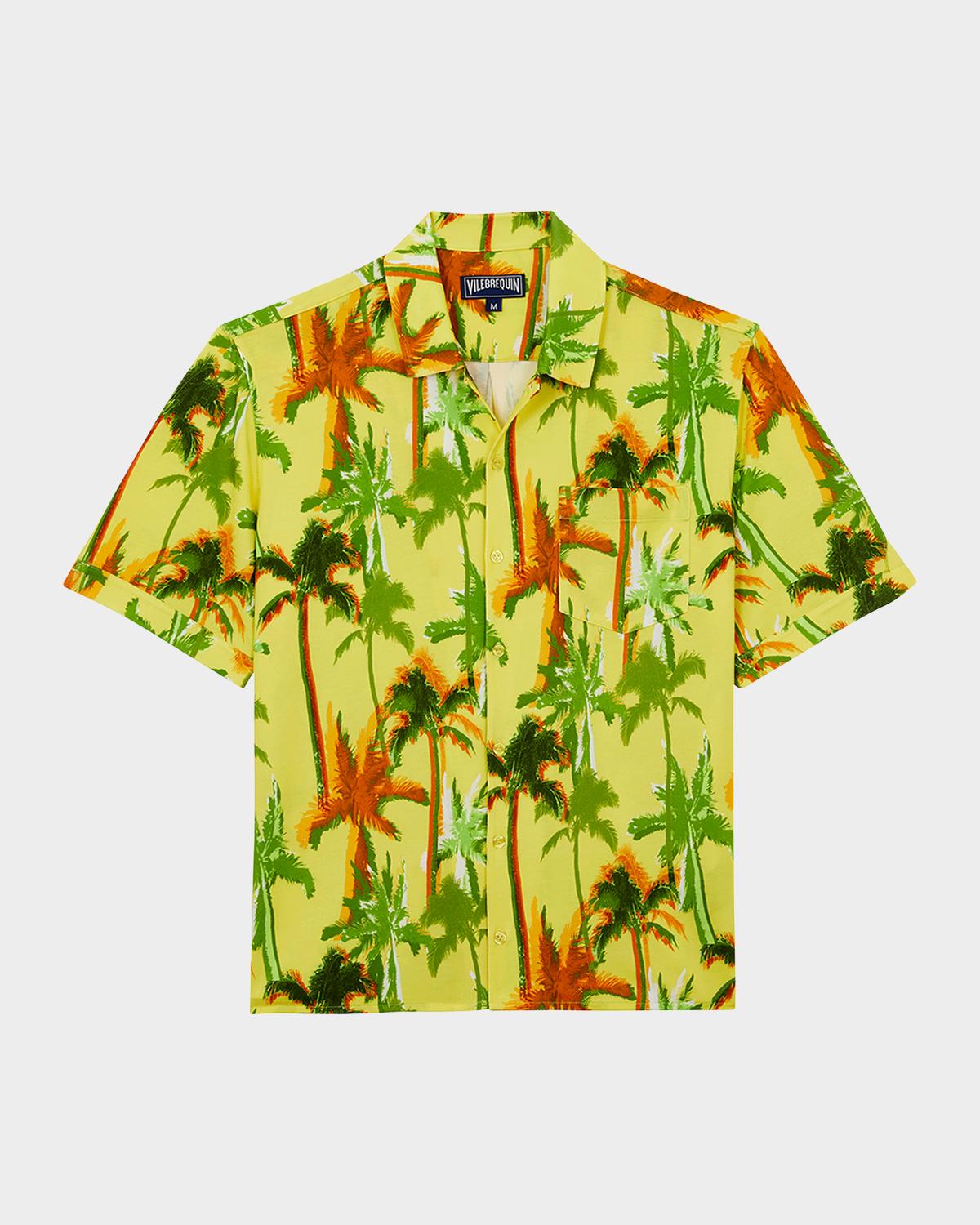 Vilebrequin Men's Cotton Palms Camp Shirt