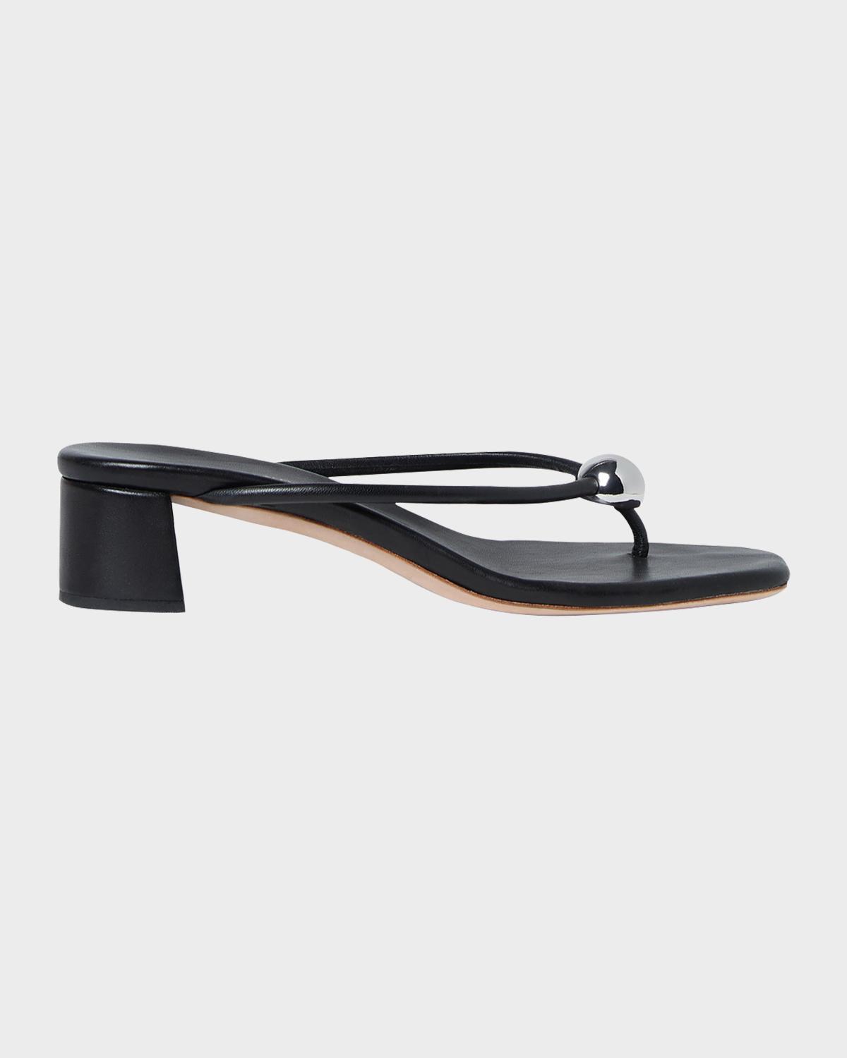 Odessa Leather Heeled Mules