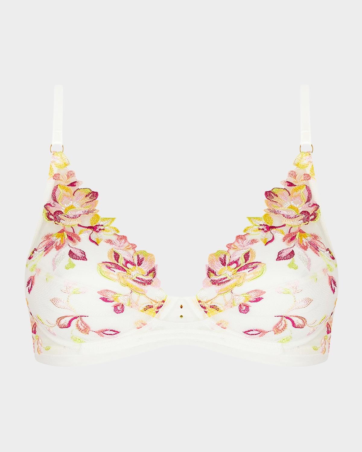 Lise Charmel Folie D 'Ete Floral-Embroidered Tulle Triangle Bra
