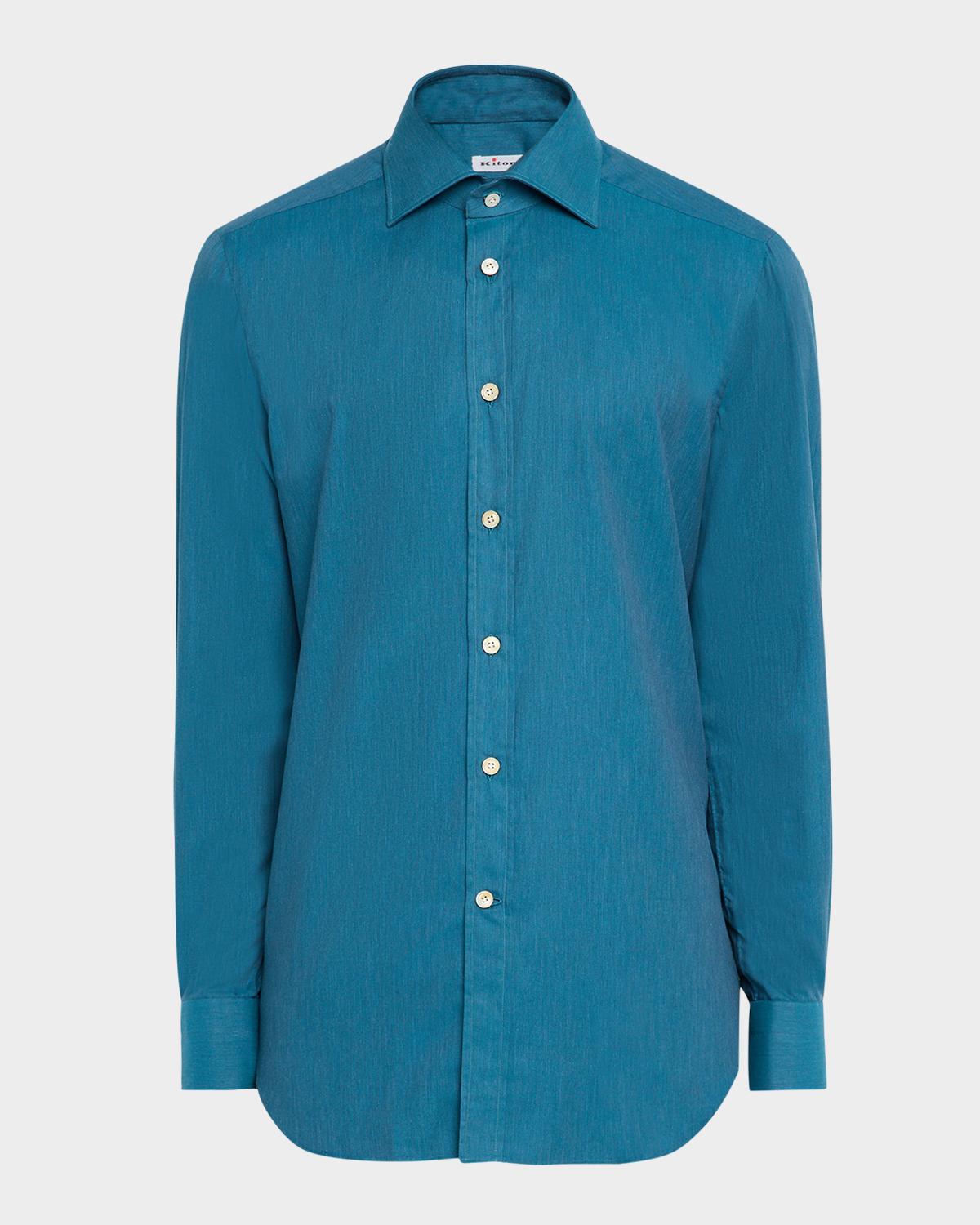 Kiton Men's Cotton Sport Shirt