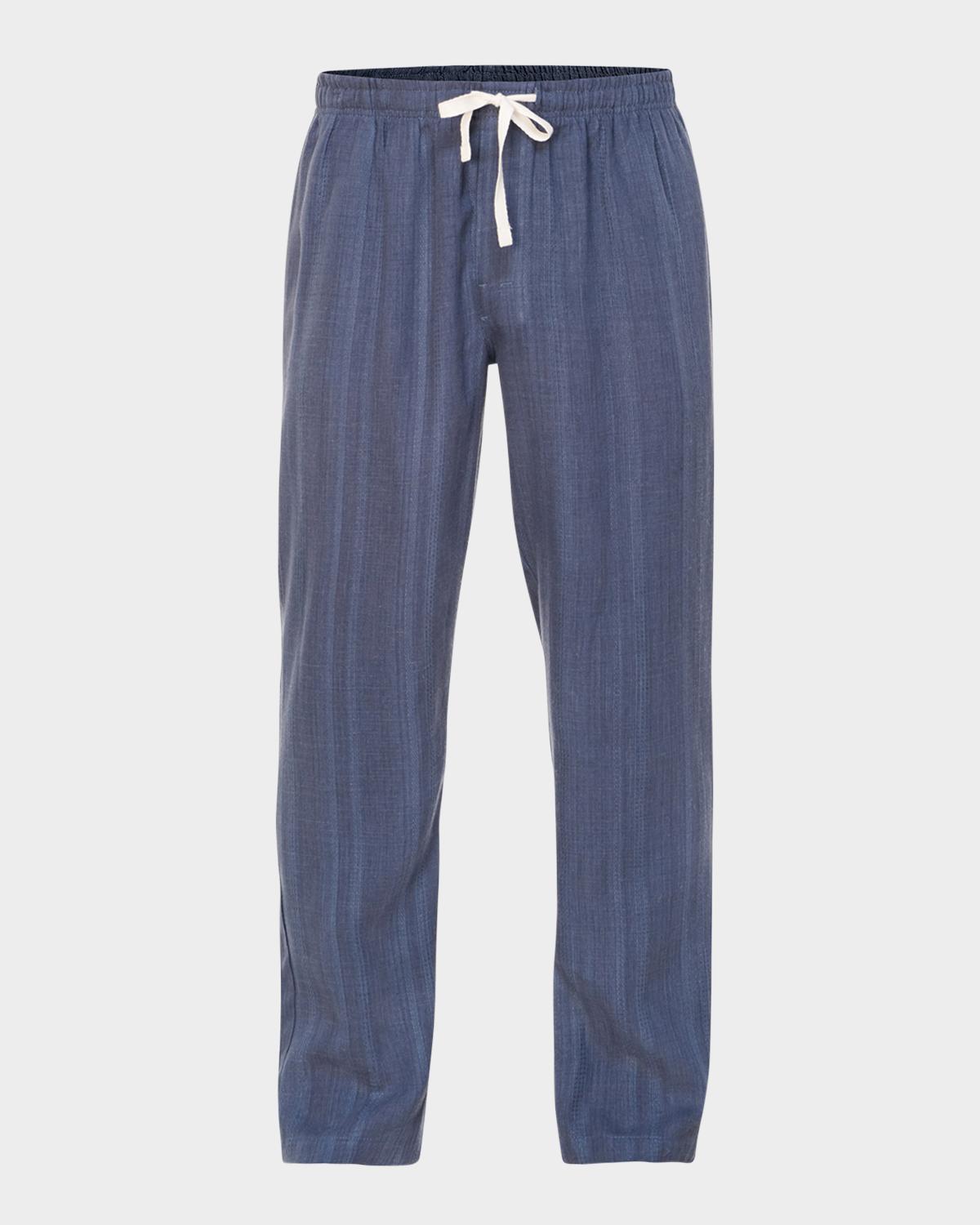 Majestic International Men's Summer Woven Stripe Lounge Pants