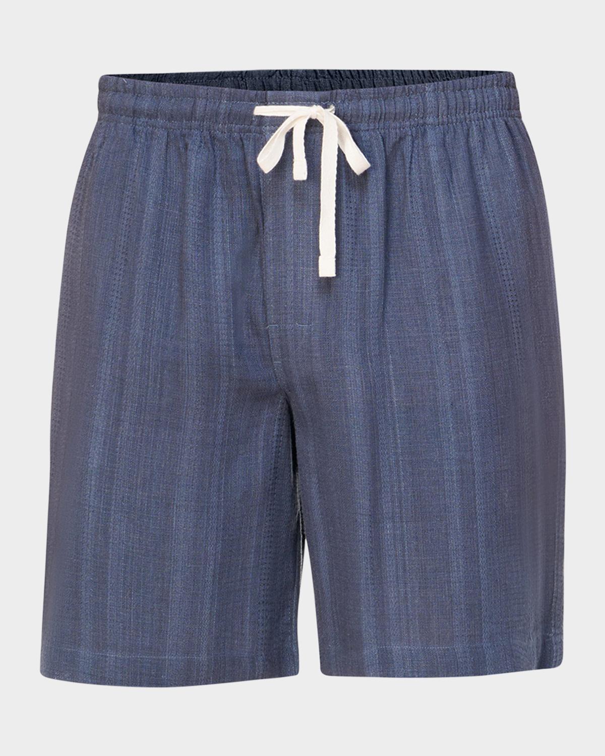 Majestic International Men's Summer Woven Stripe Lounge Shorts