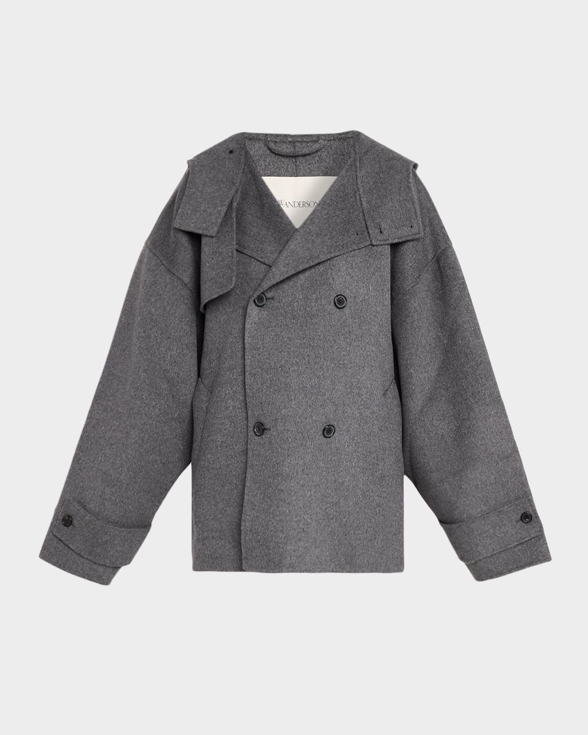 JW Anderson Oversized Double-Breasted Wool Peacoat
