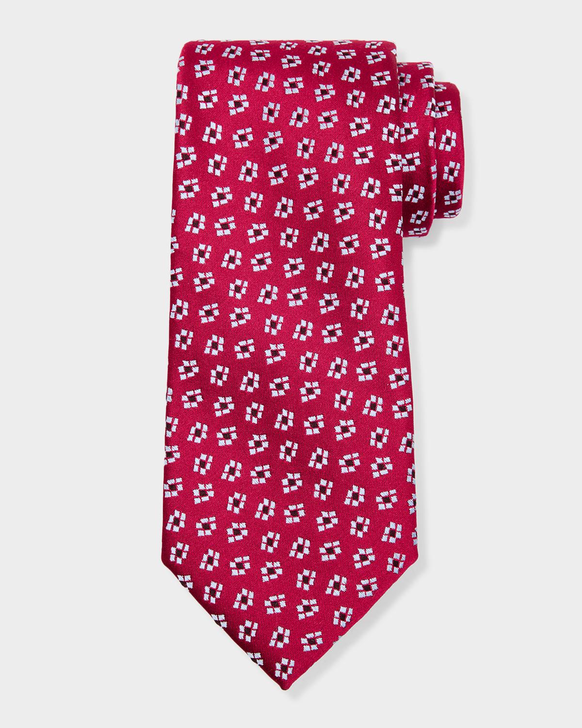 Charvet Men's Jacquard Woven Geometric Silk Tie