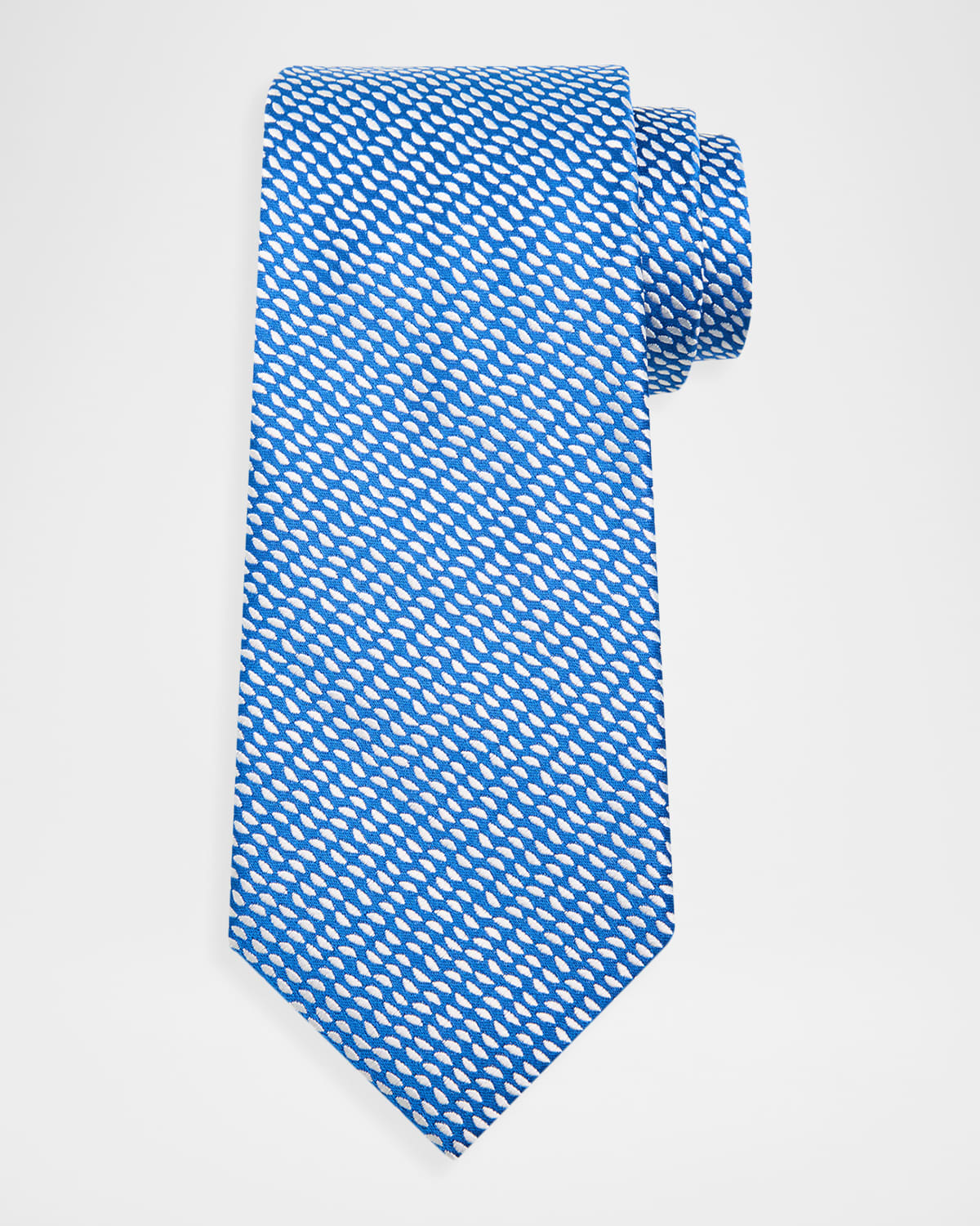 Charvet Men 's Mini Triangles Silk Tie