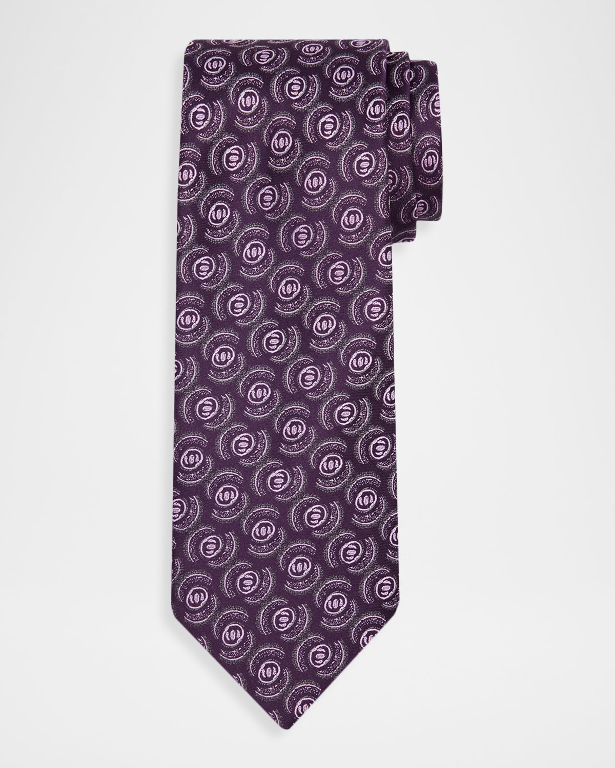 Charvet Men 's Petite Geometric Silk Tie